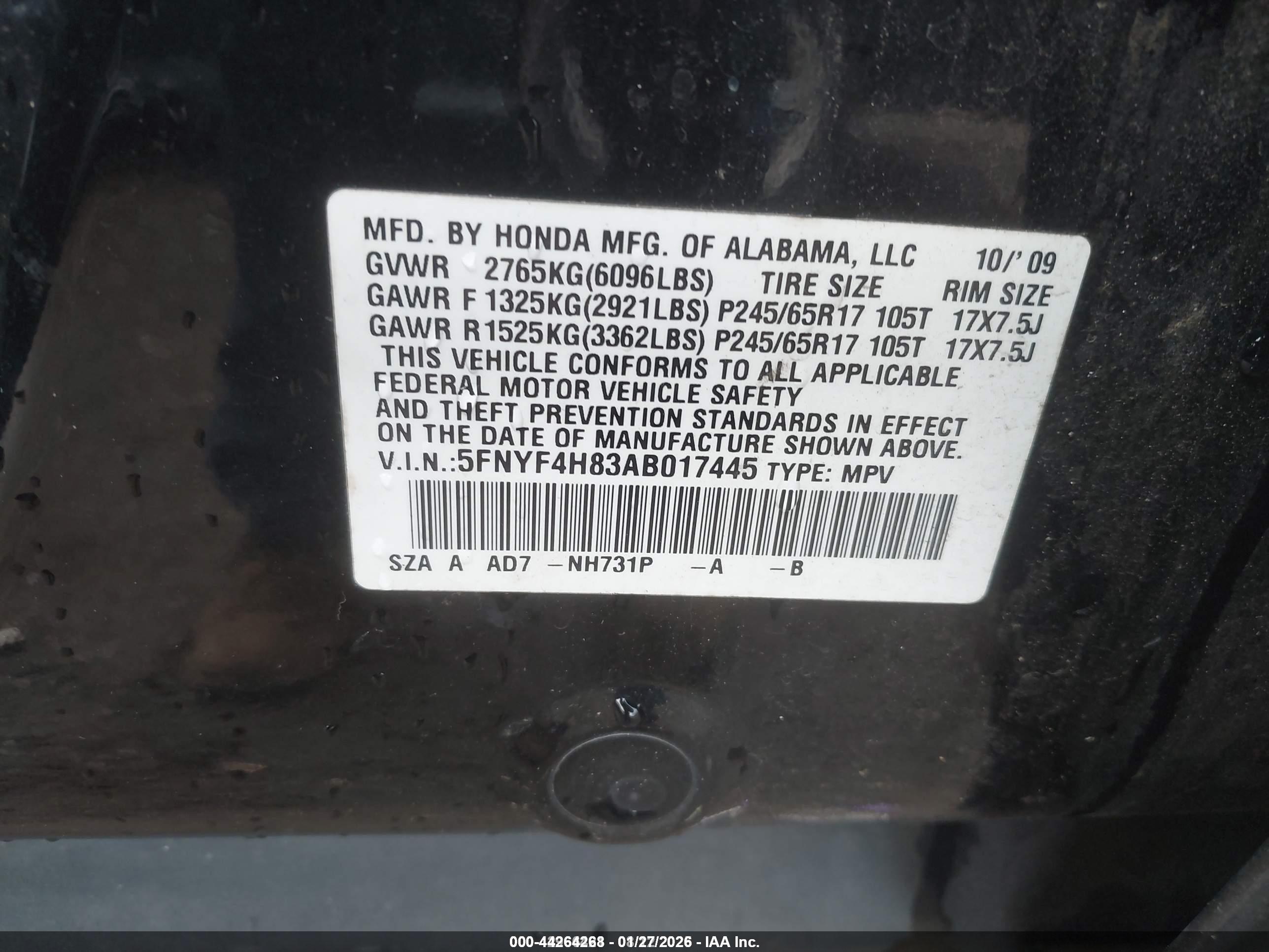HONDA PILOT image 9