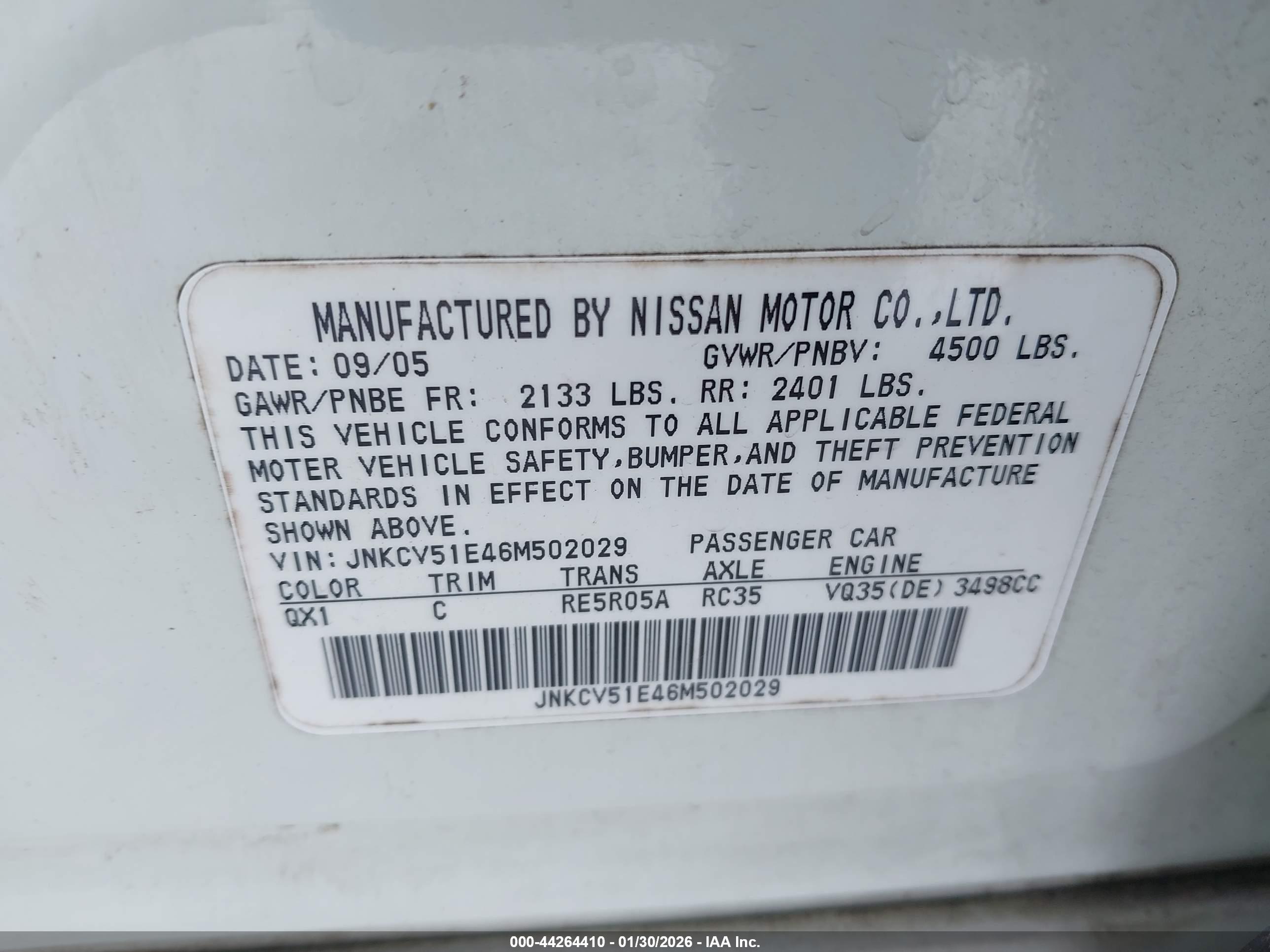 INFINITI G35 image 9