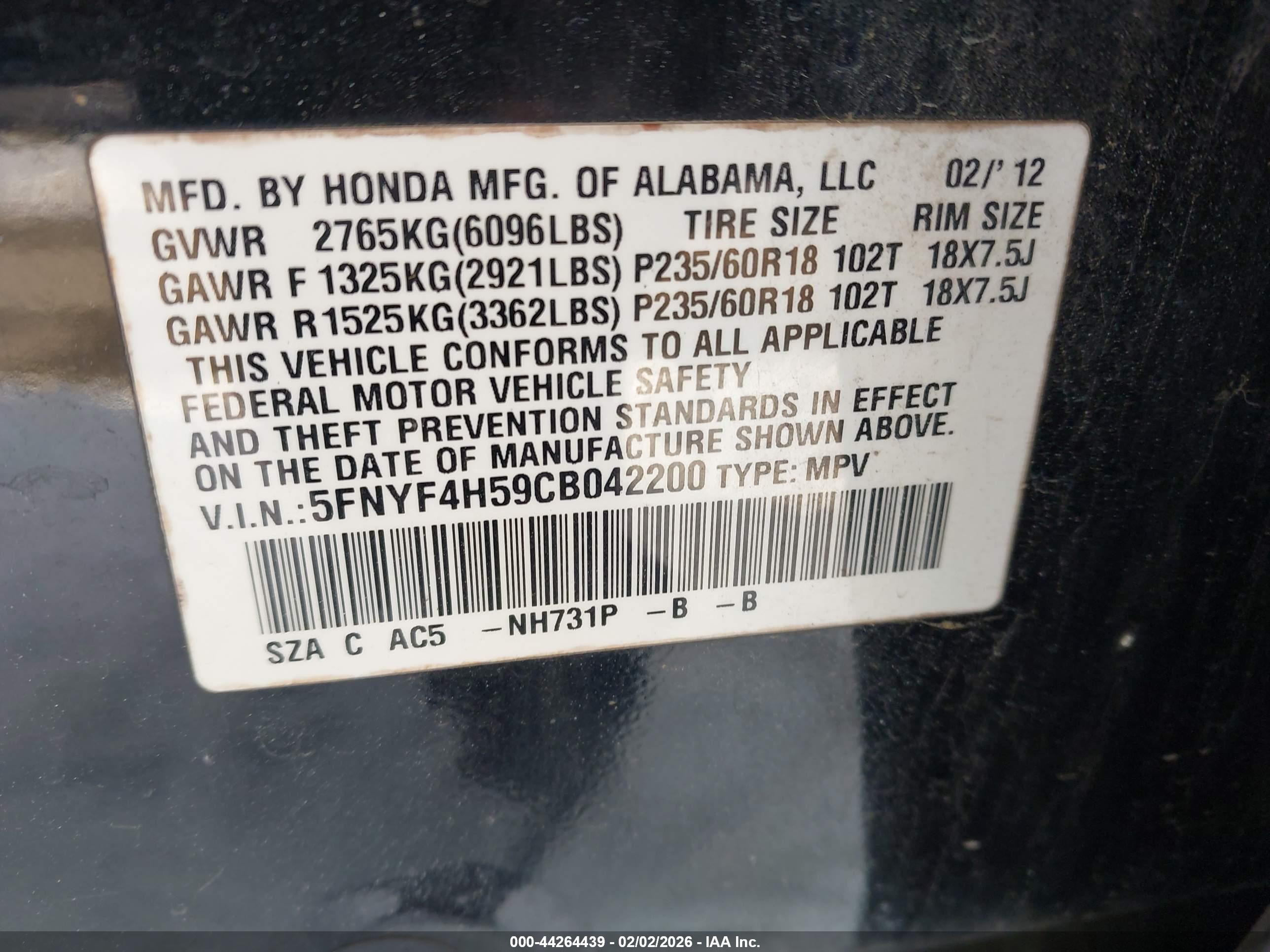 HONDA PILOT image 9