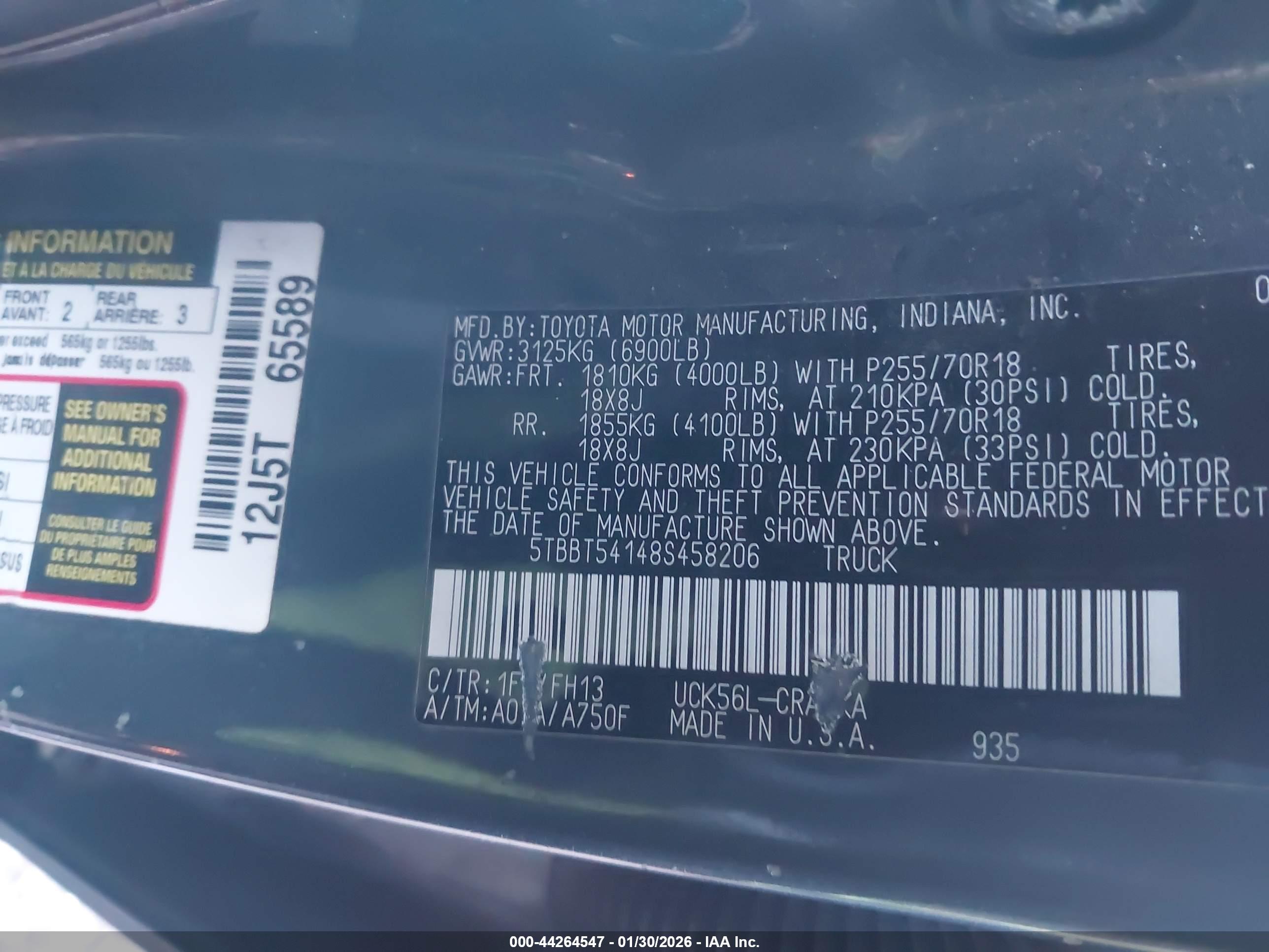 TOYOTA TUNDRA image 9