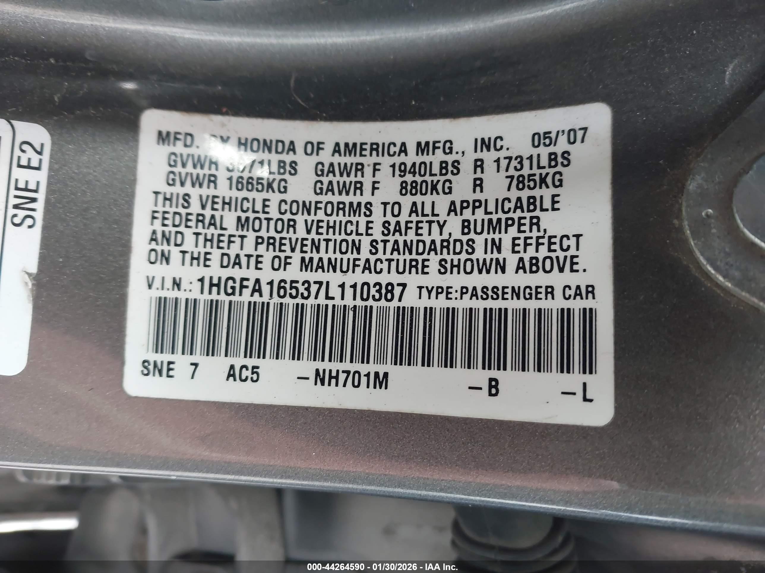 HONDA CIVIC image 9