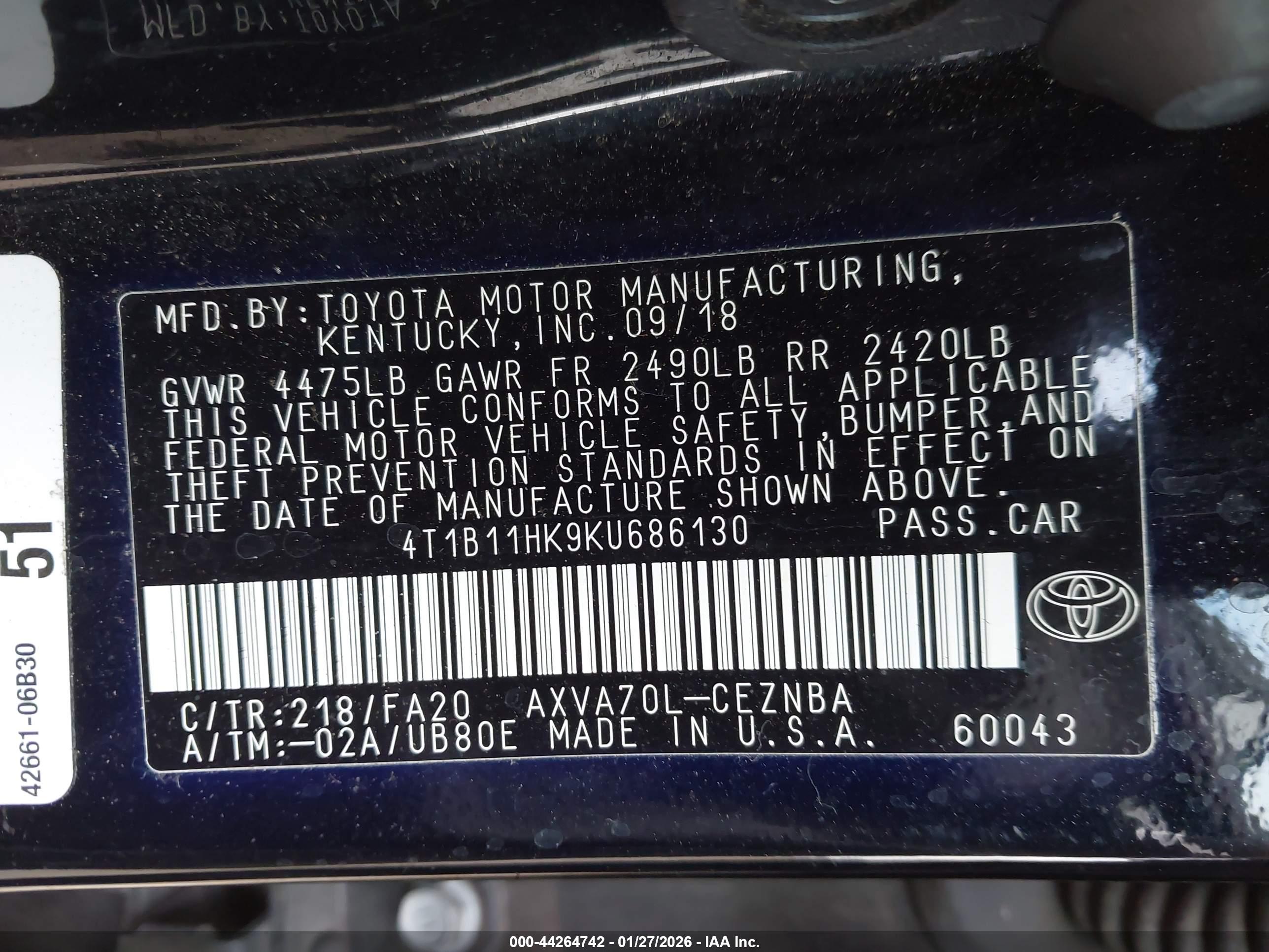 TOYOTA CAMRY image 9