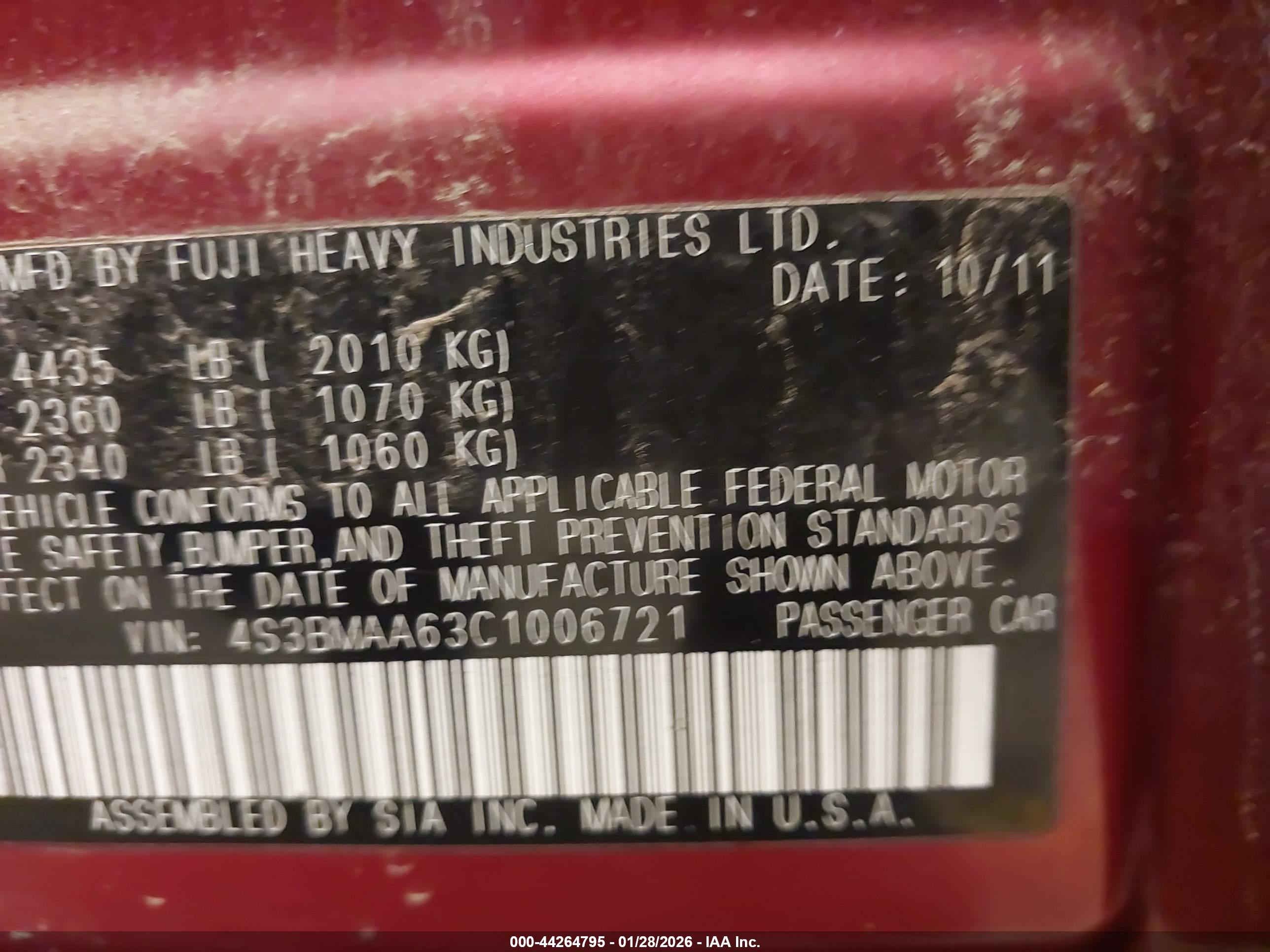 SUBARU LEGACY image 9