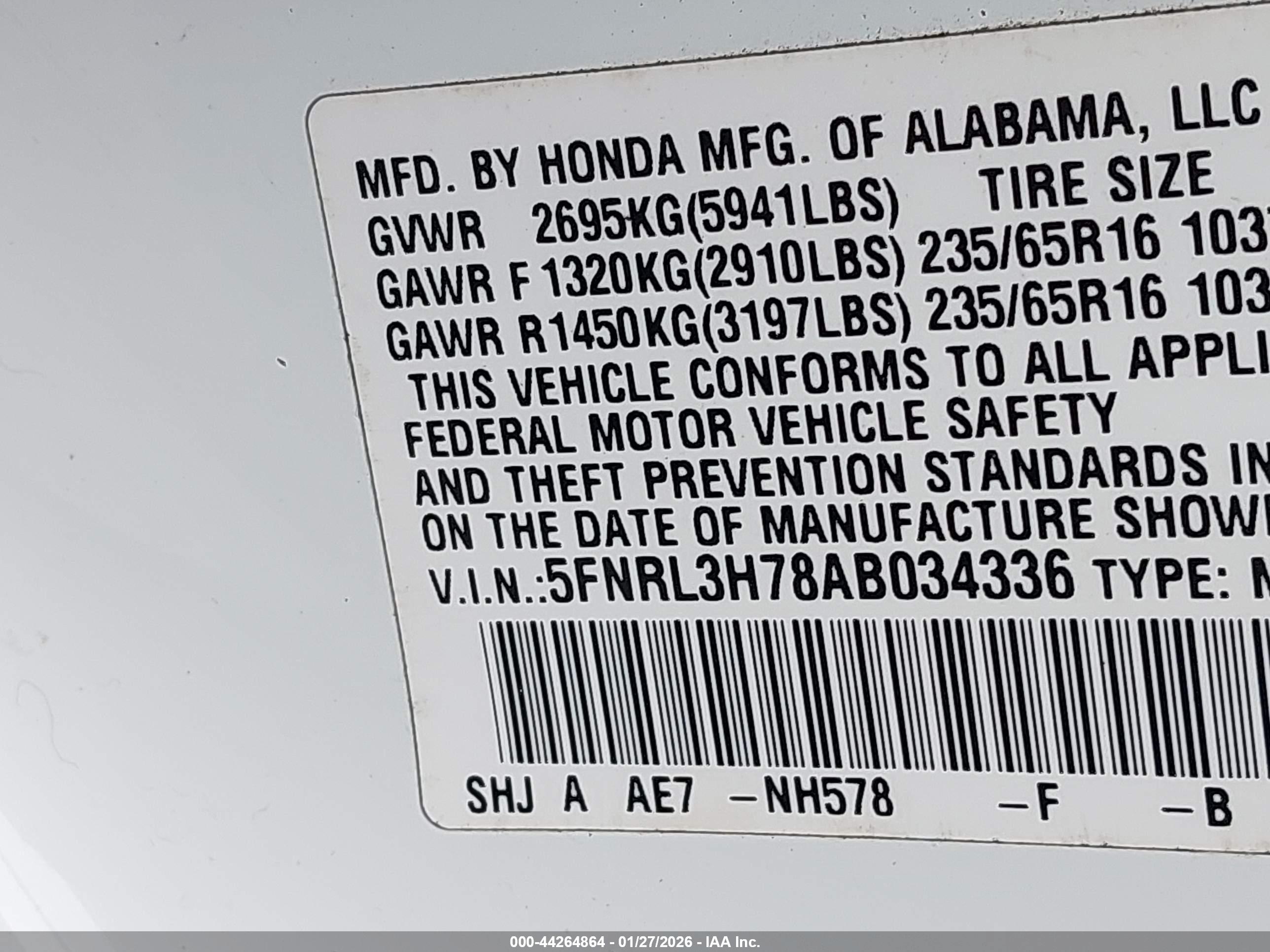HONDA ODYSSEY image 9