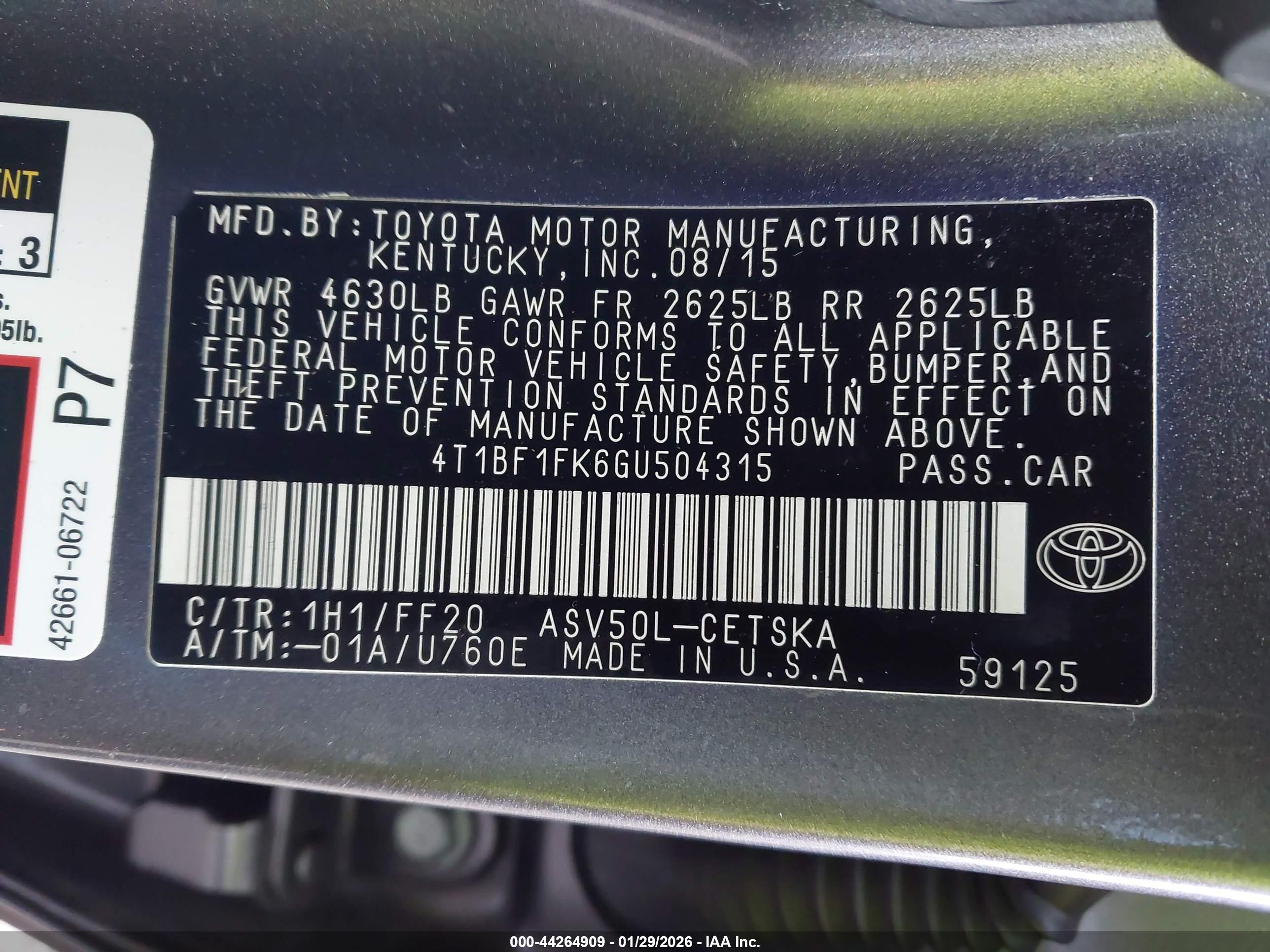 TOYOTA CAMRY image 9