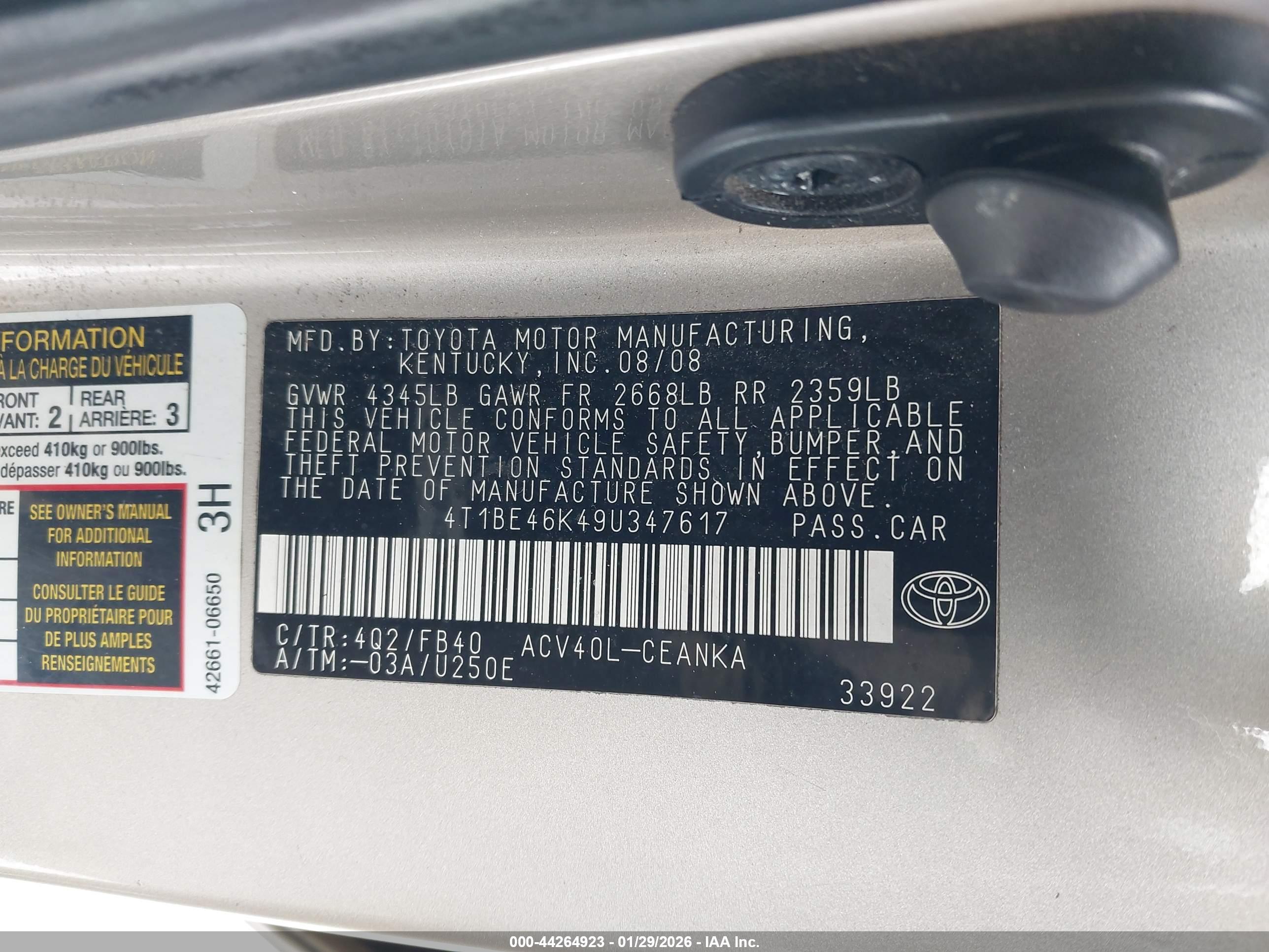 TOYOTA CAMRY image 9