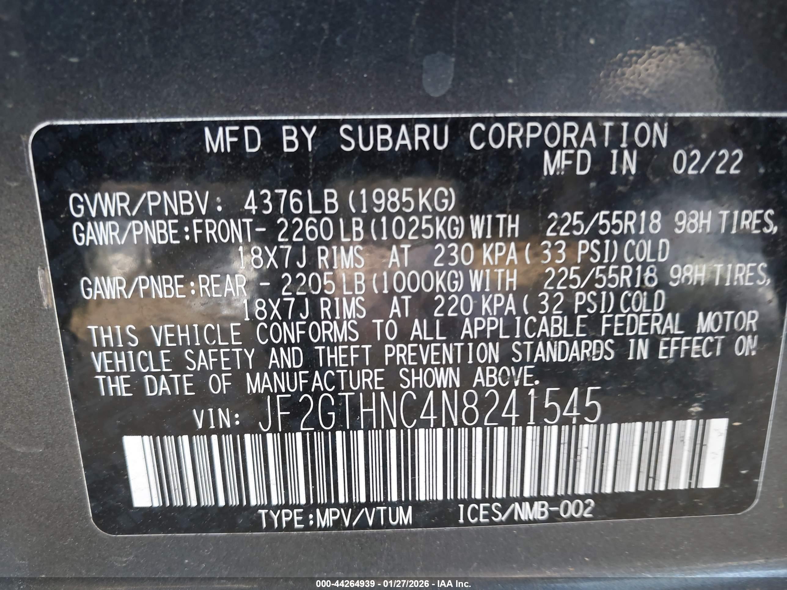 SUBARU CROSSTREK image 9