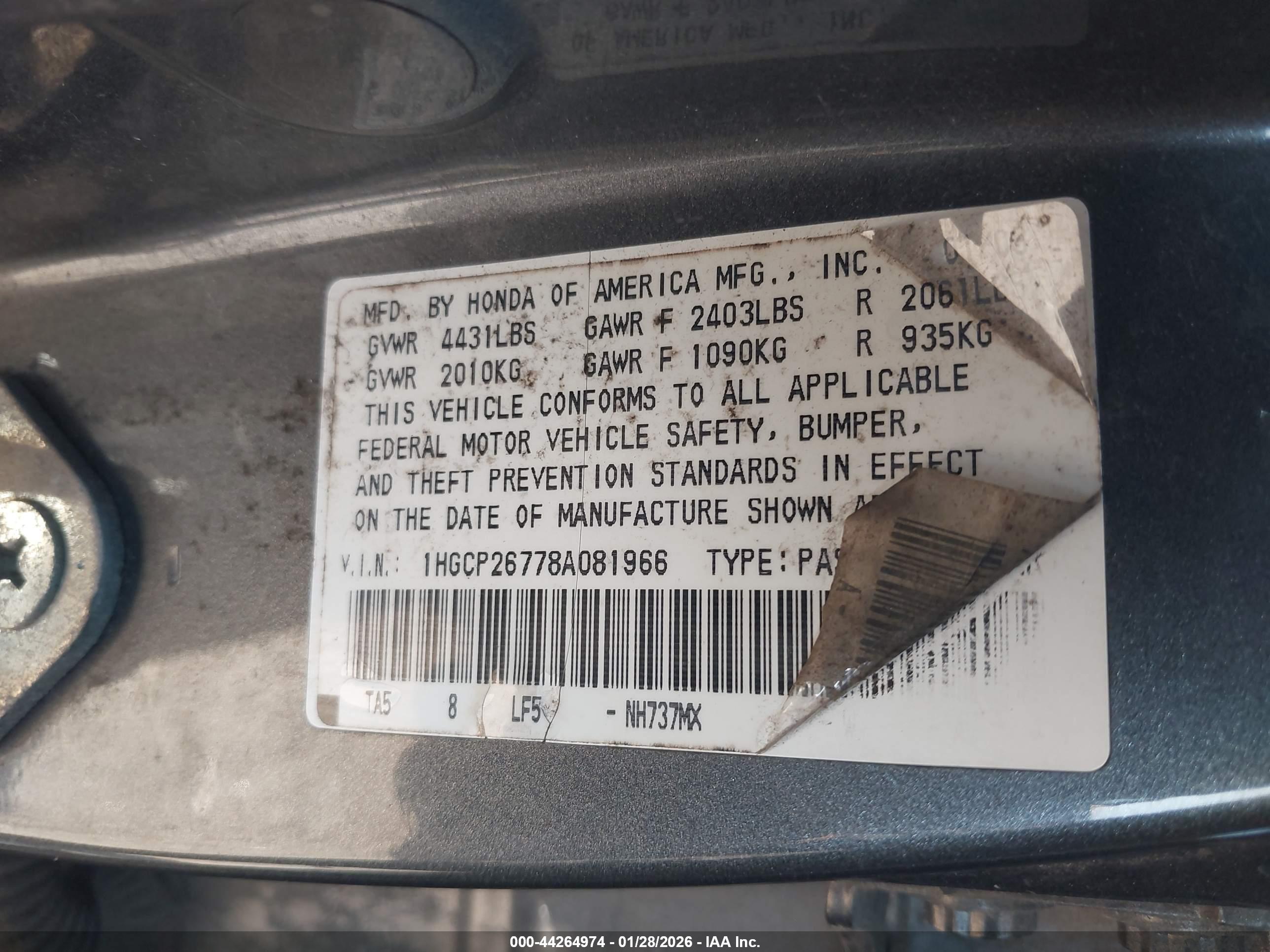 HONDA ACCORD image 9