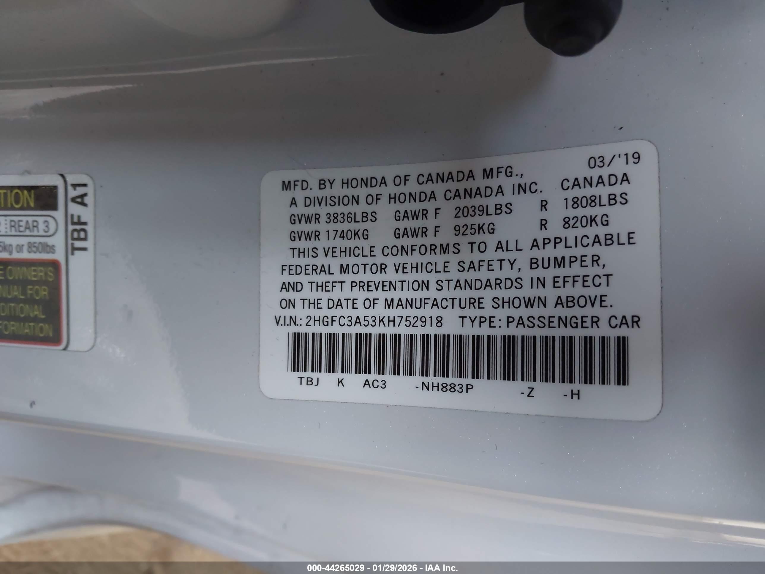 HONDA CIVIC image 9