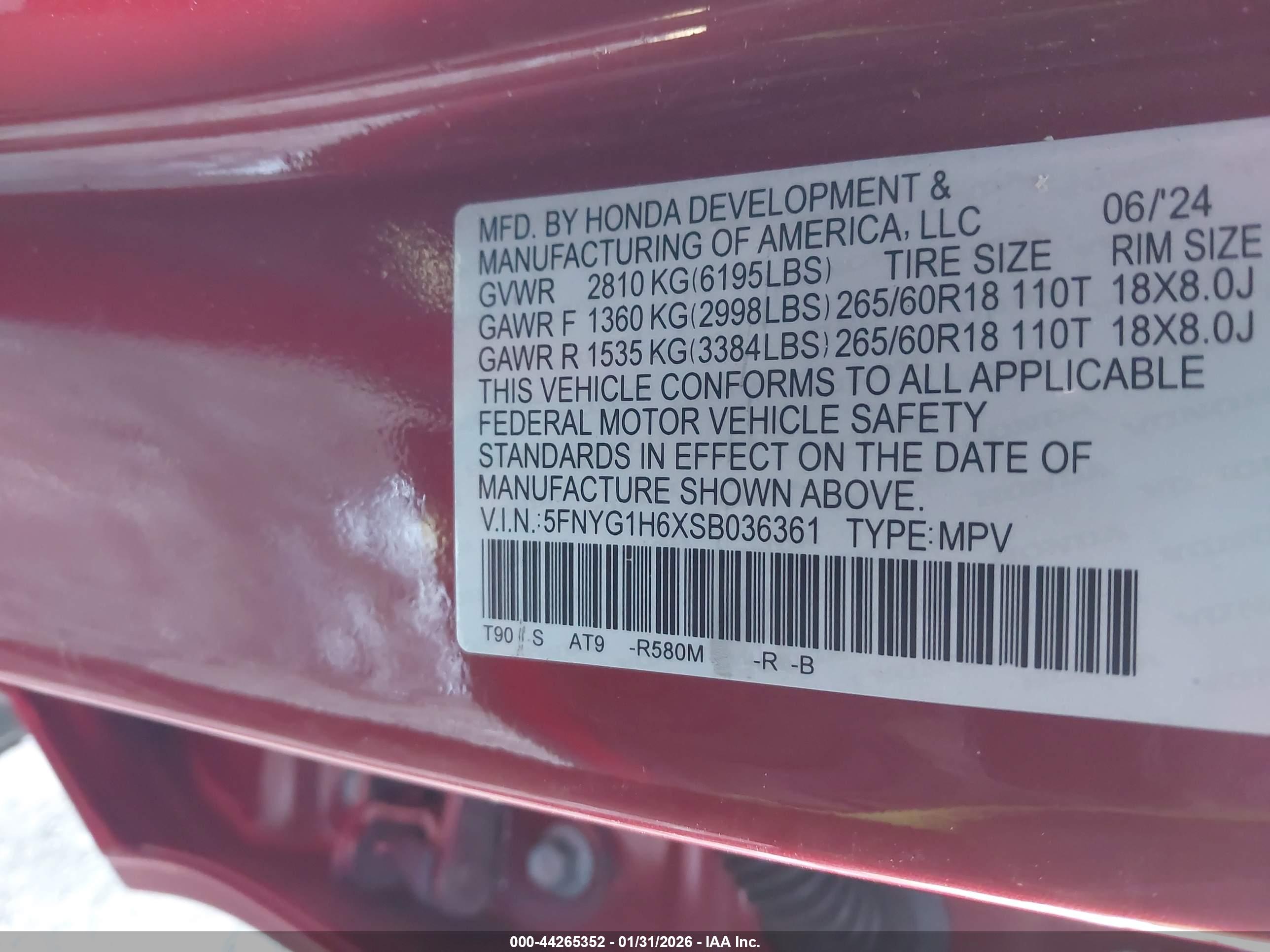 HONDA PILOT image 9