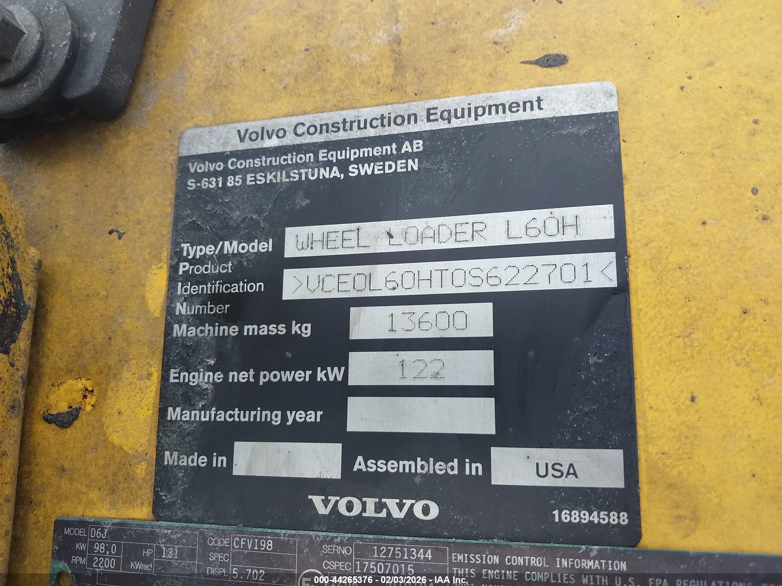 VOLVO L60H image 9