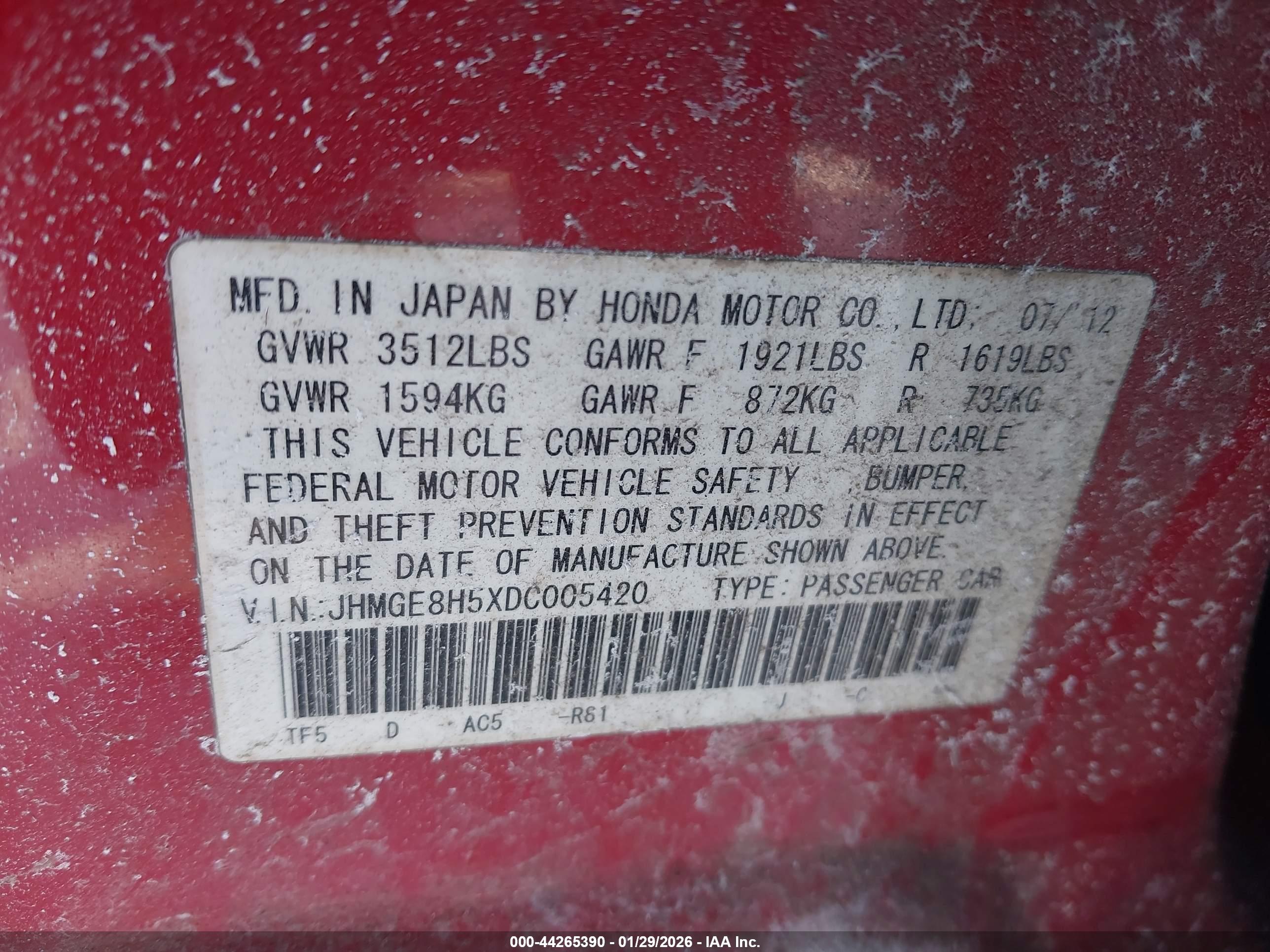 HONDA FIT image 9