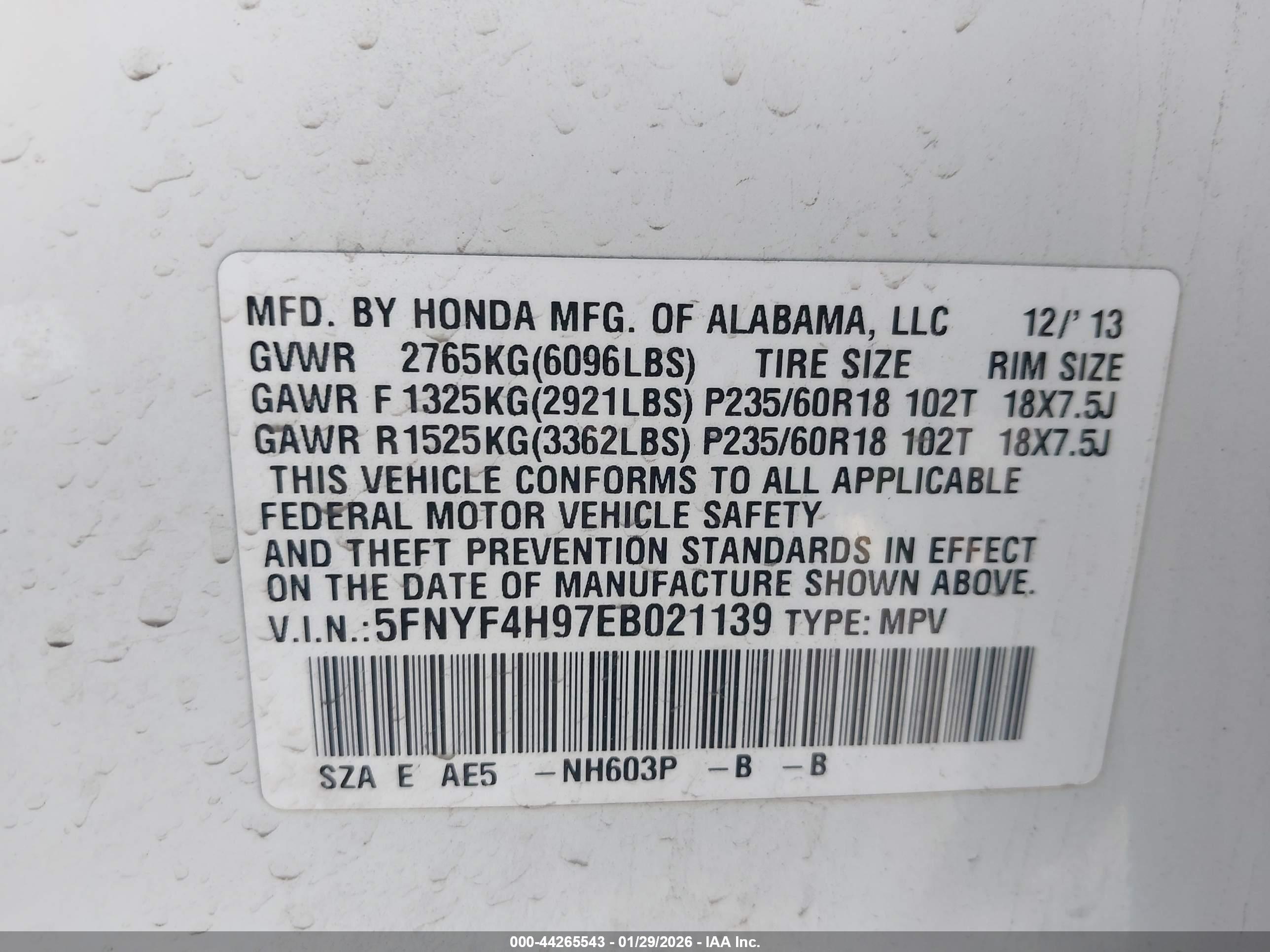 HONDA PILOT image 9