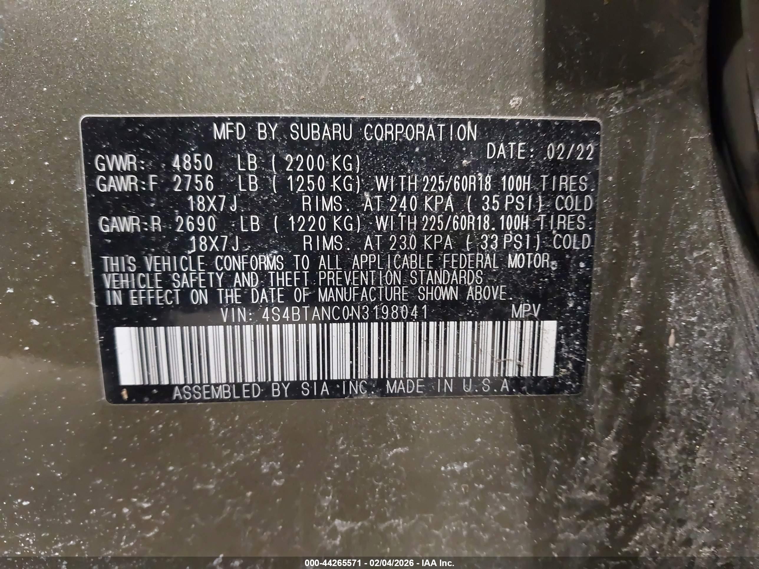 SUBARU OUTBACK image 9
