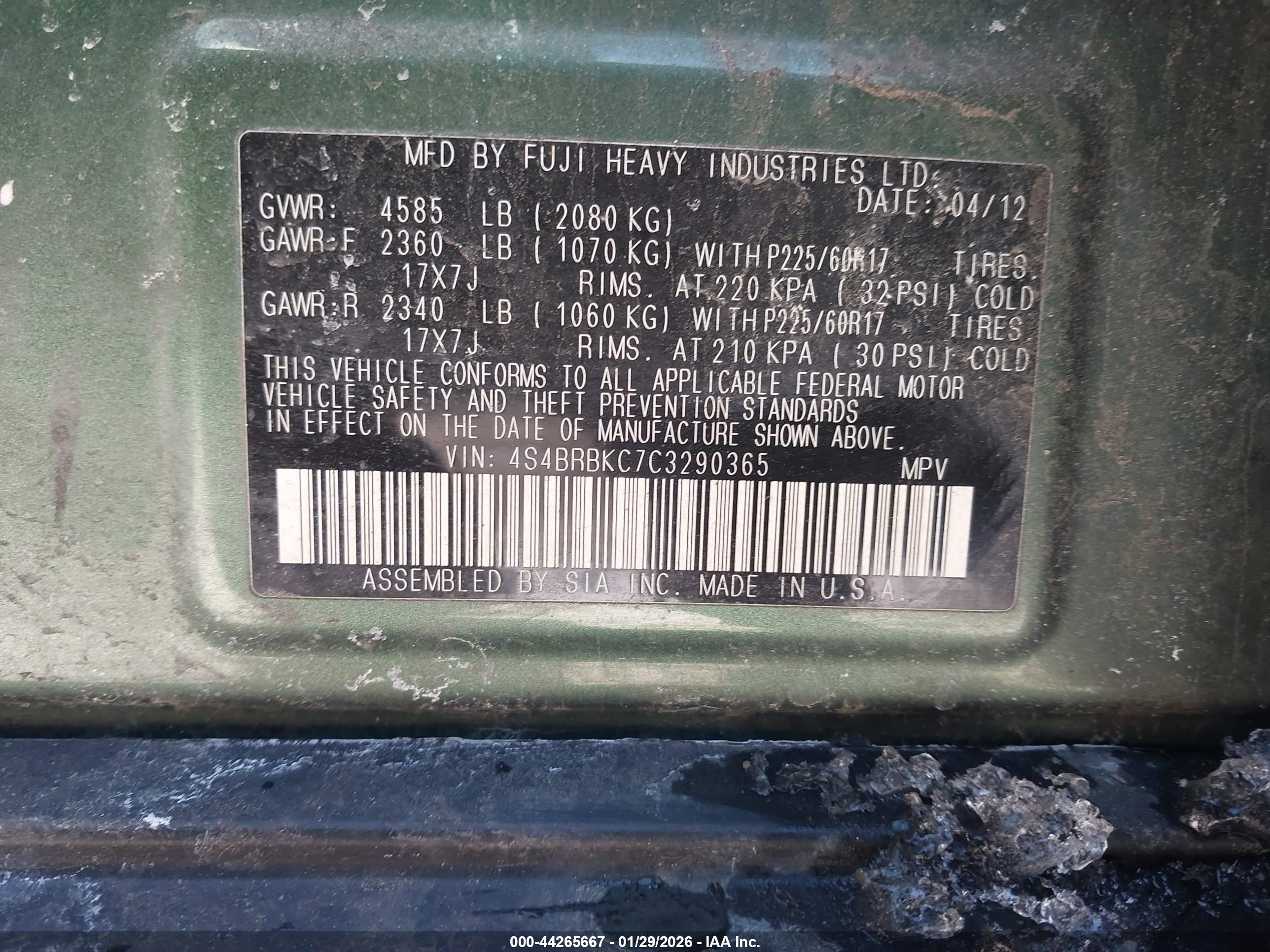 SUBARU OUTBACK image 9