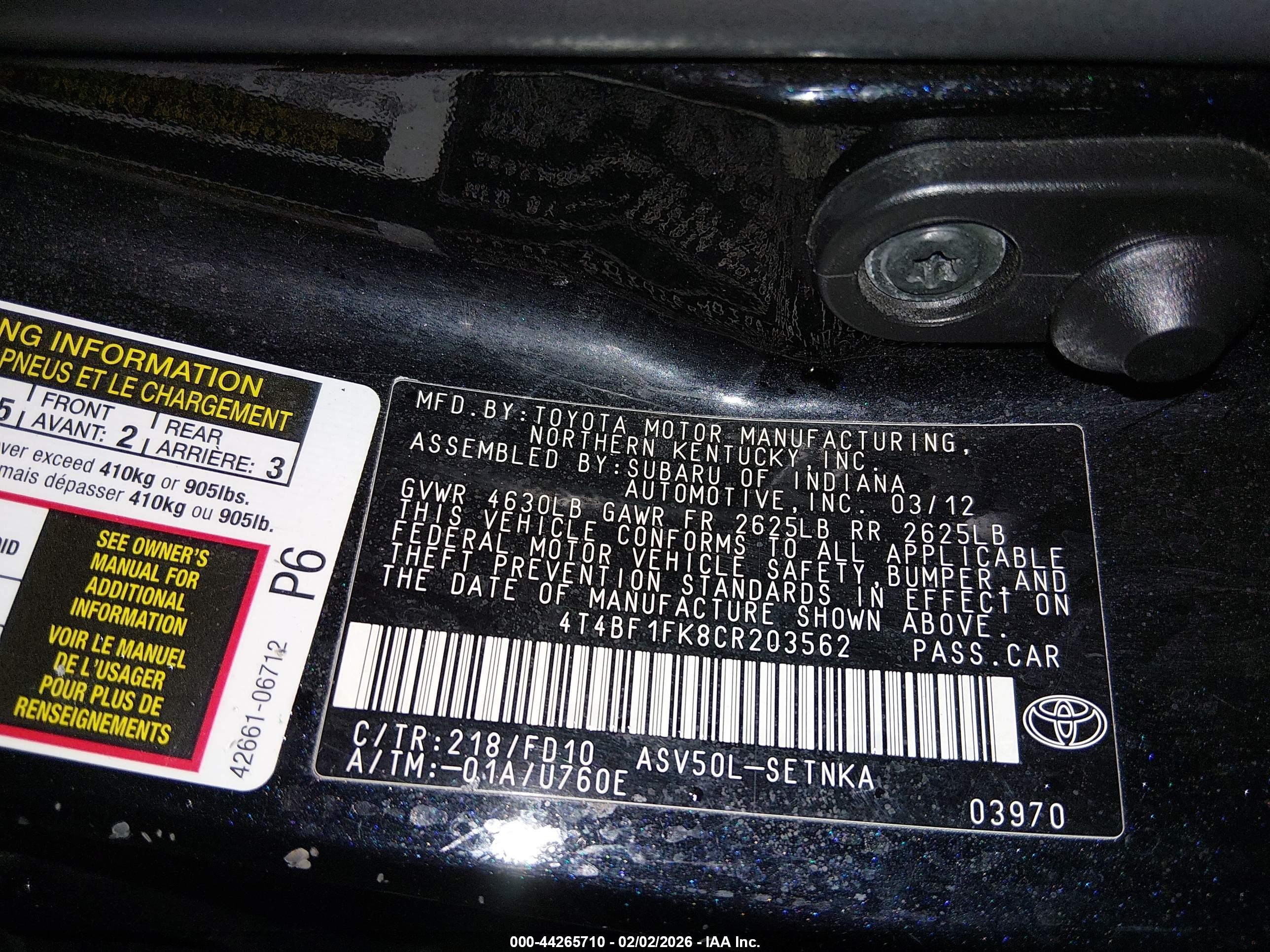 TOYOTA CAMRY image 9