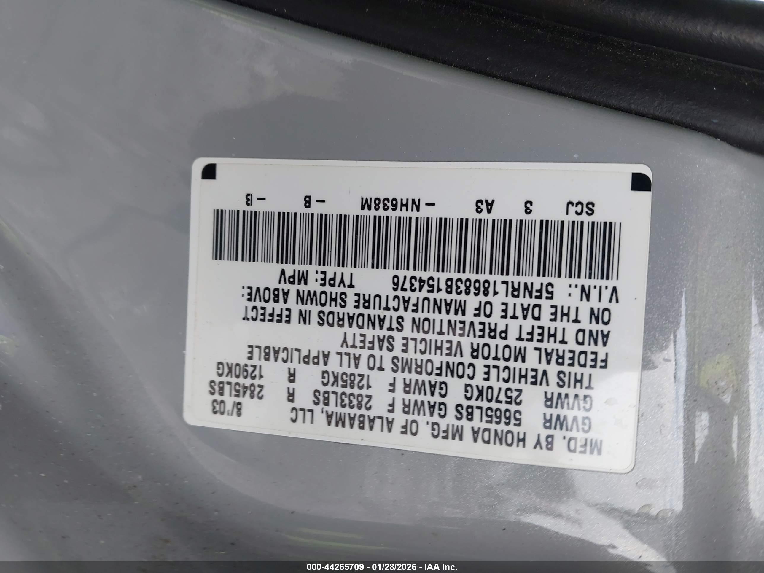 HONDA ODYSSEY image 9
