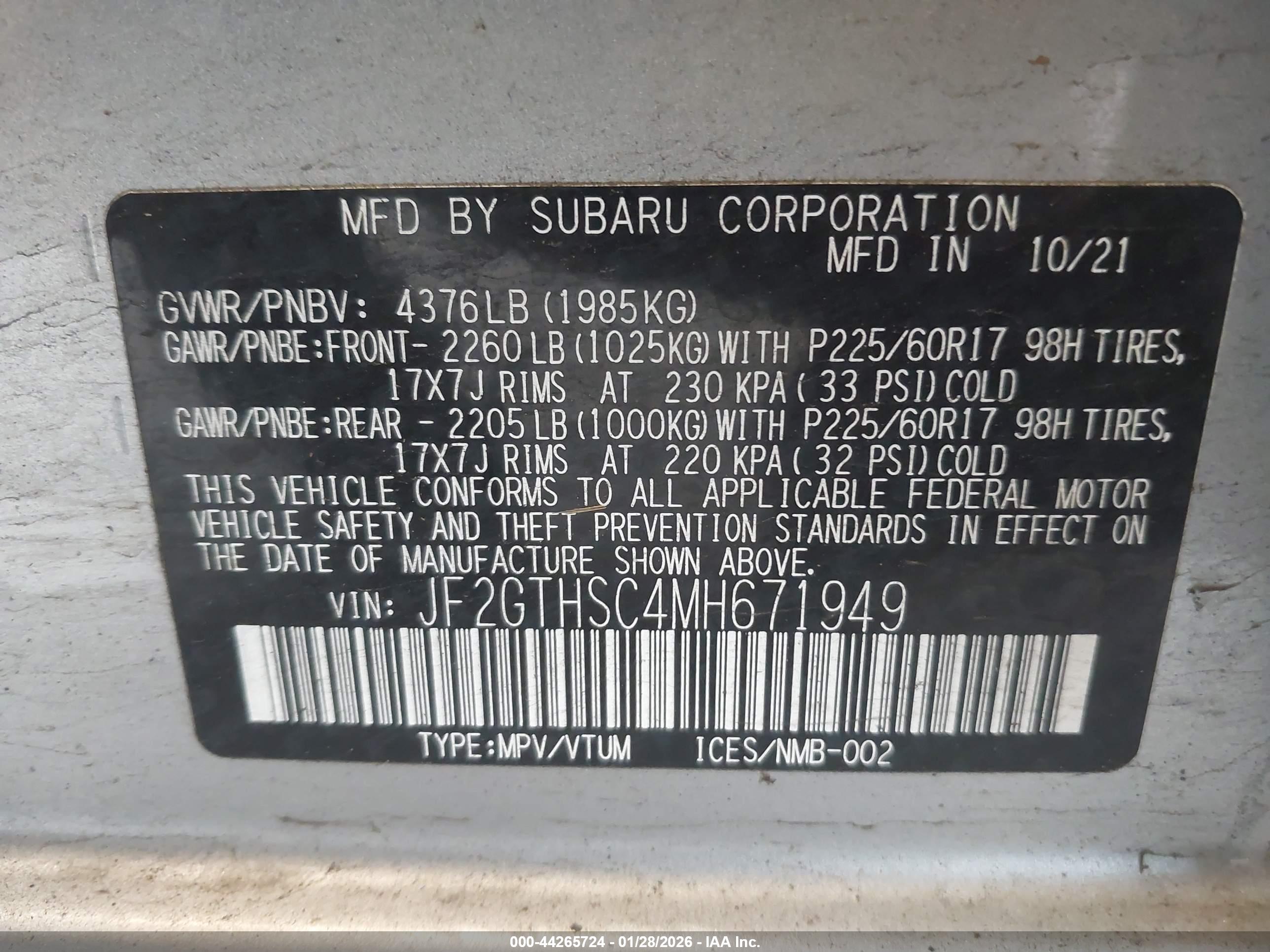 SUBARU CROSSTREK image 9