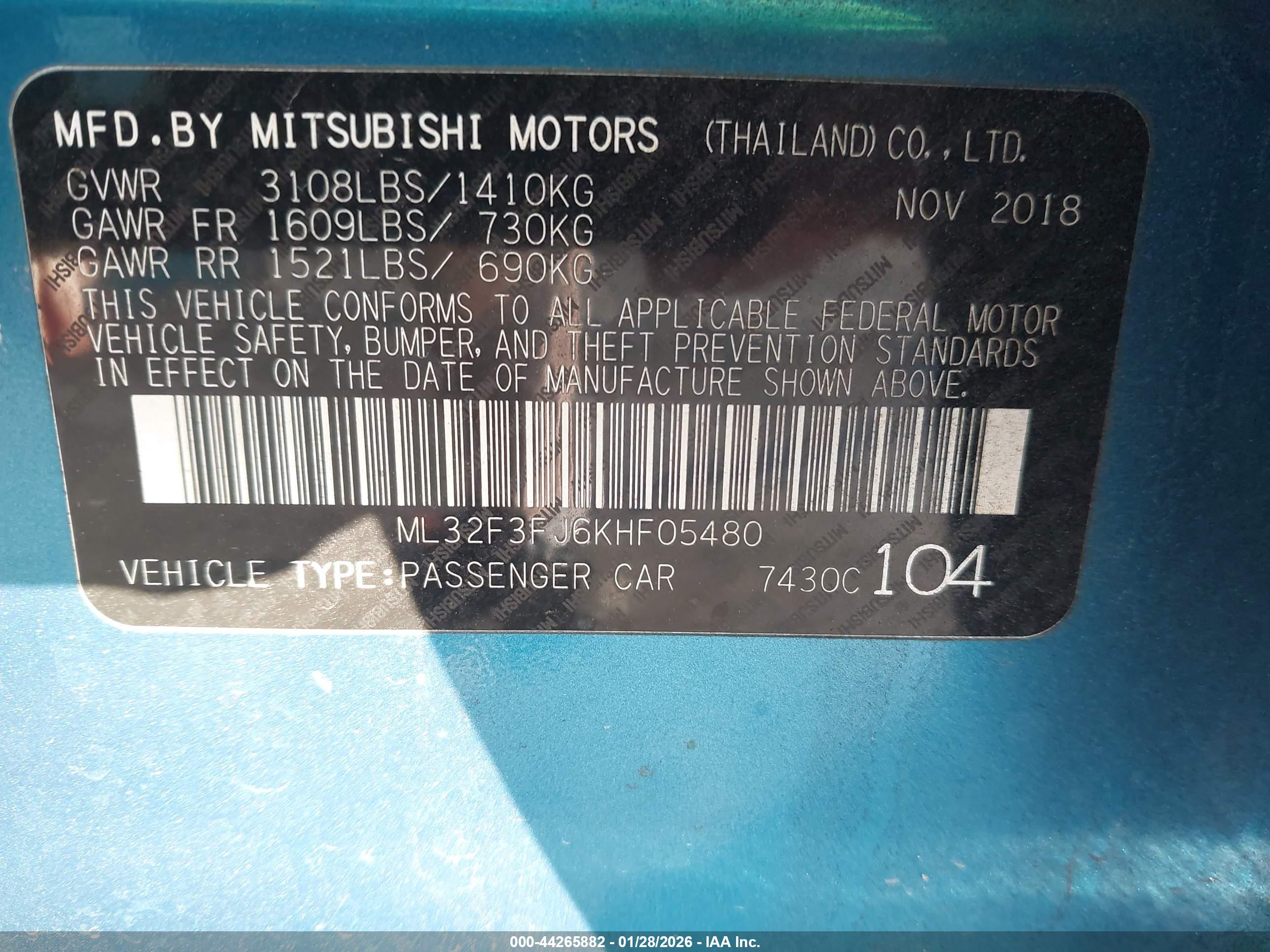 MITSUBISHI MIRAGE image 9