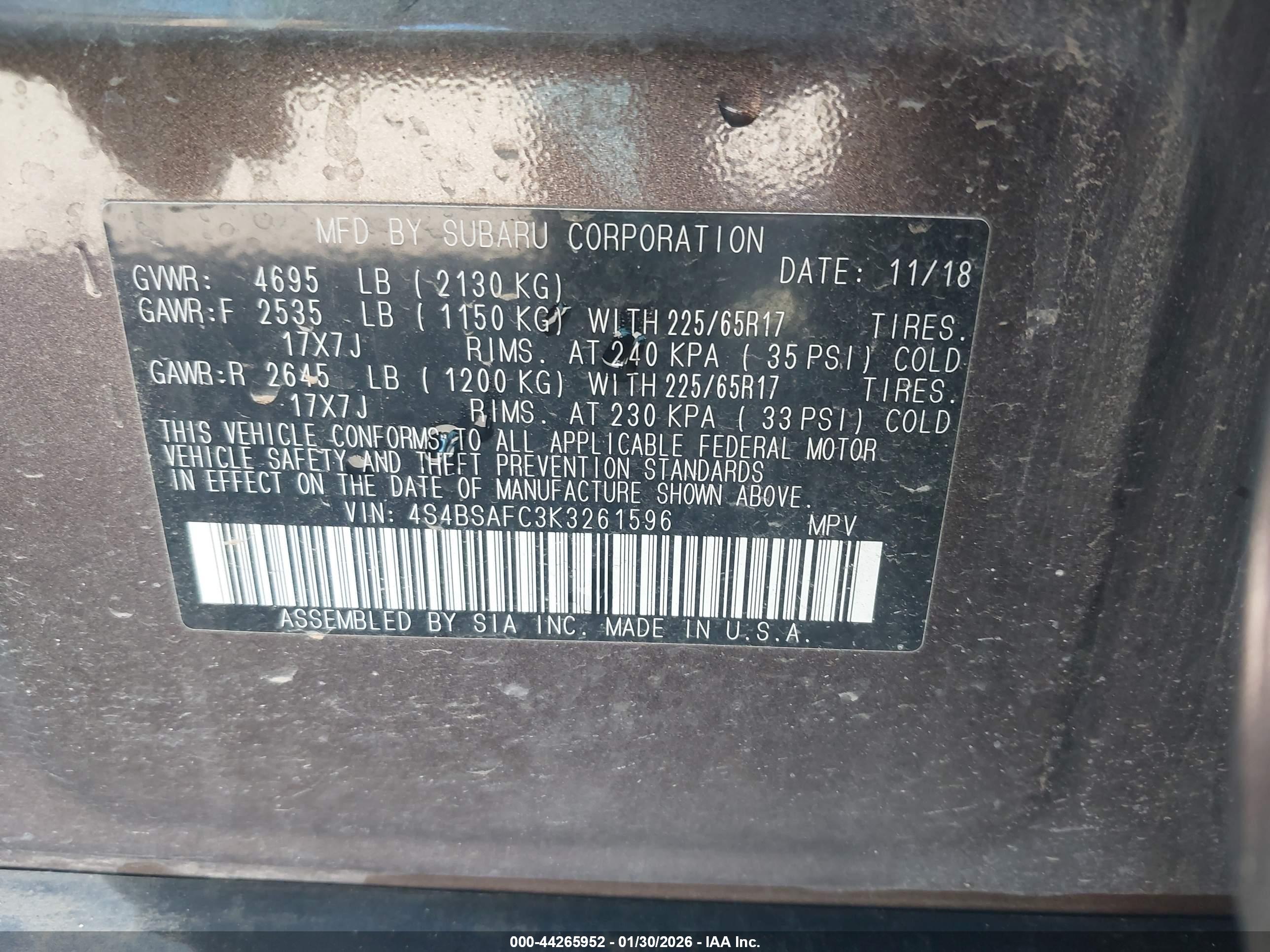 SUBARU OUTBACK image 9