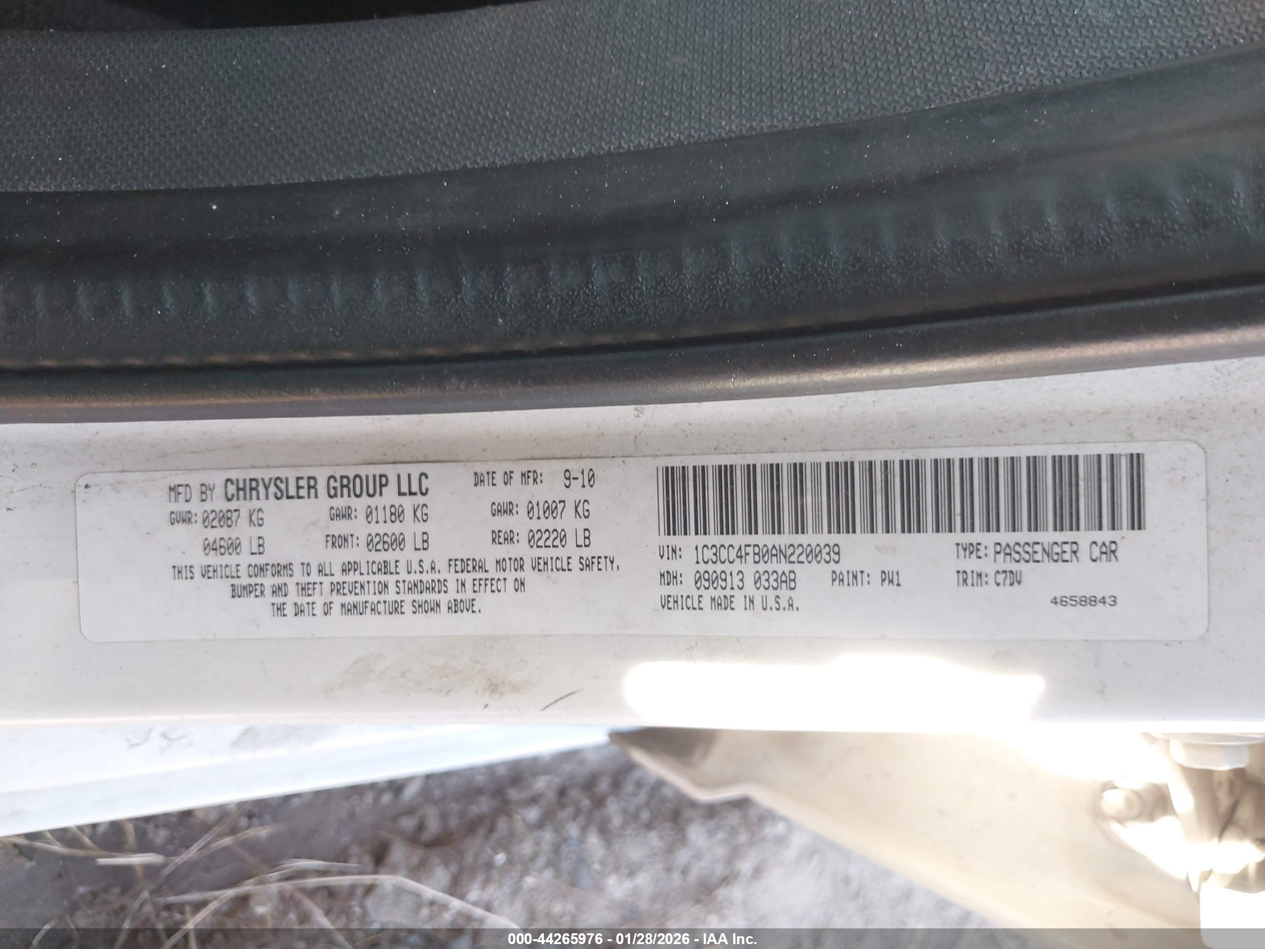 CHRYSLER SEBRING image 9