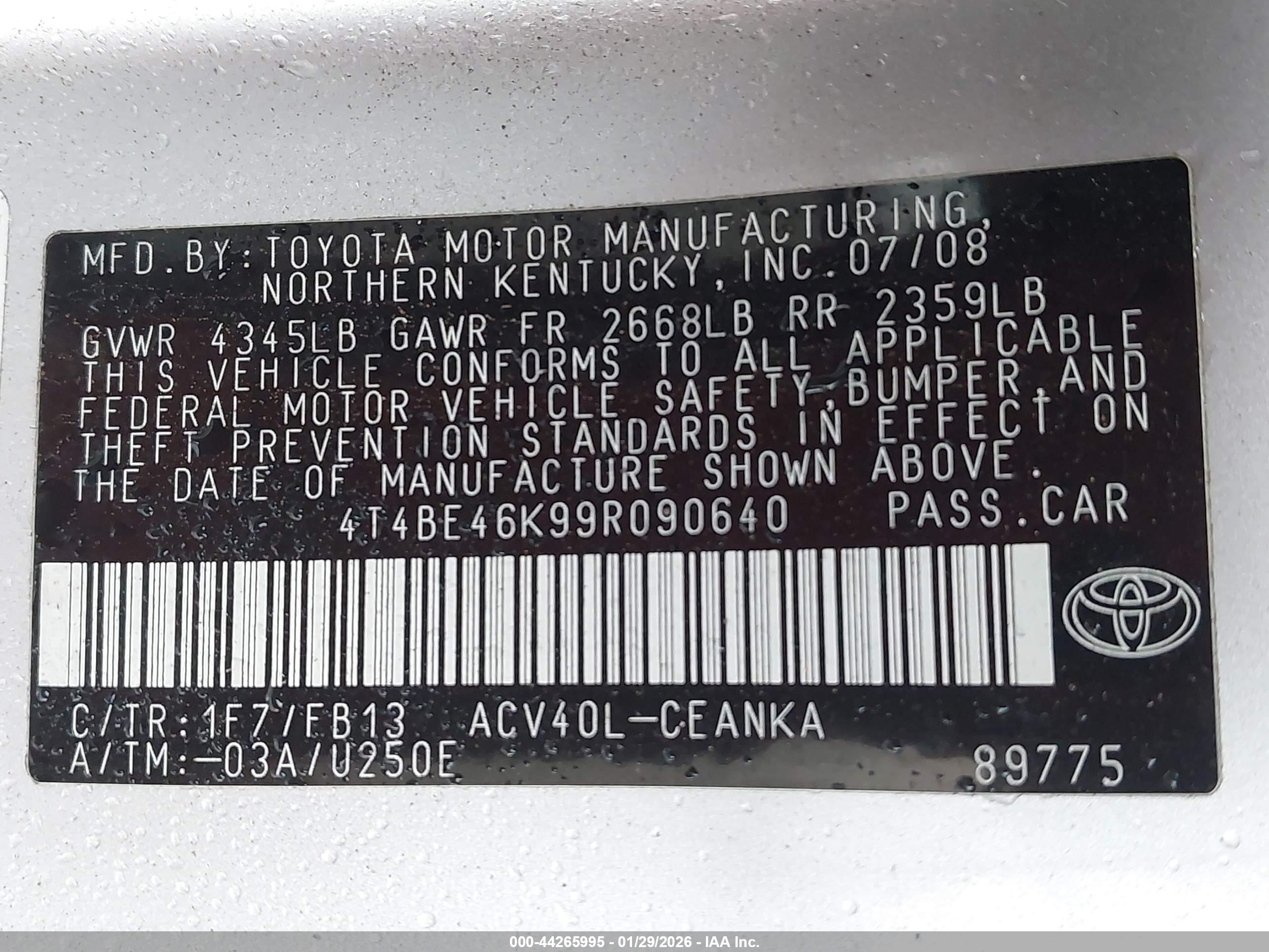 TOYOTA CAMRY image 9