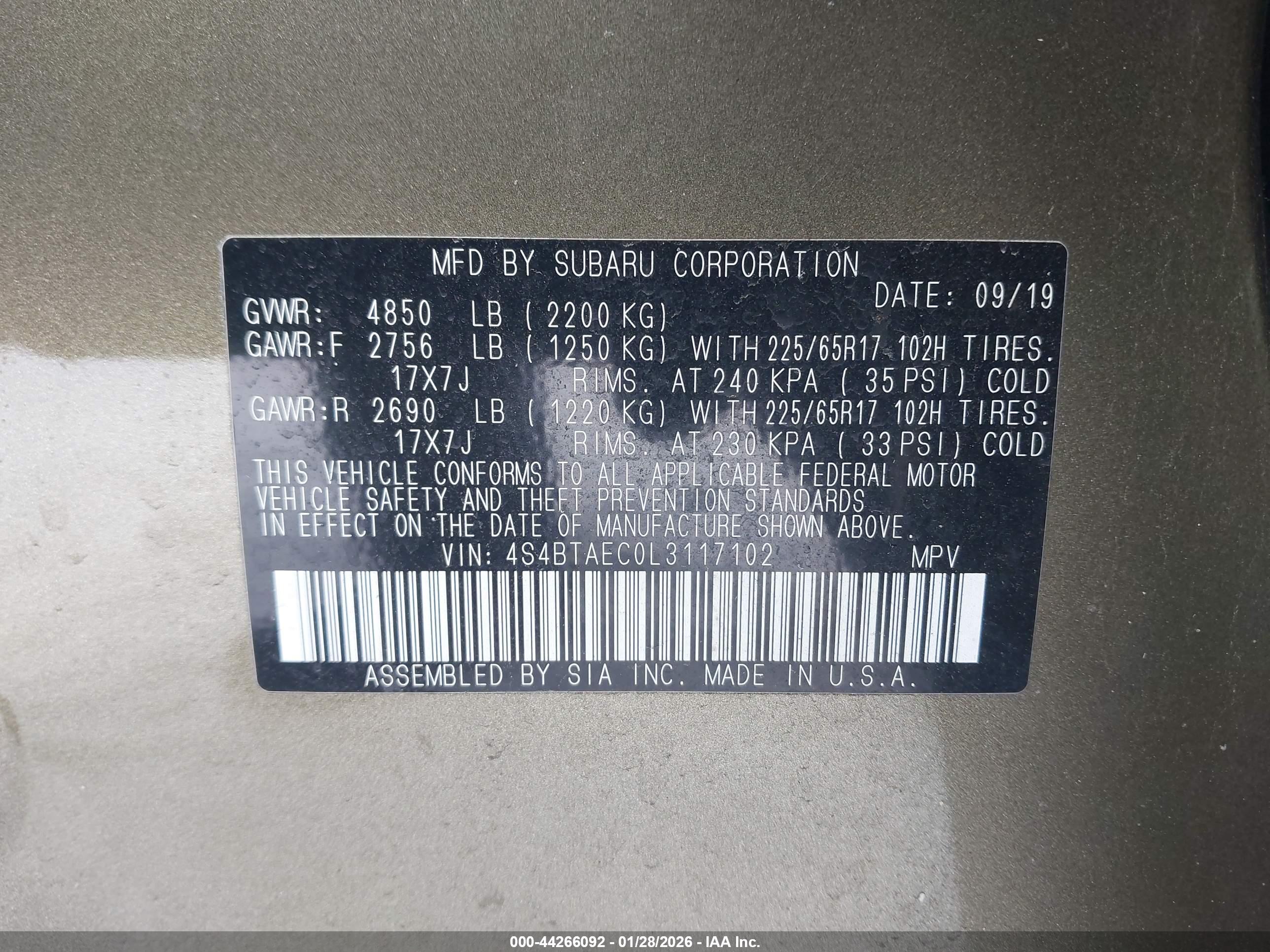 SUBARU OUTBACK image 9