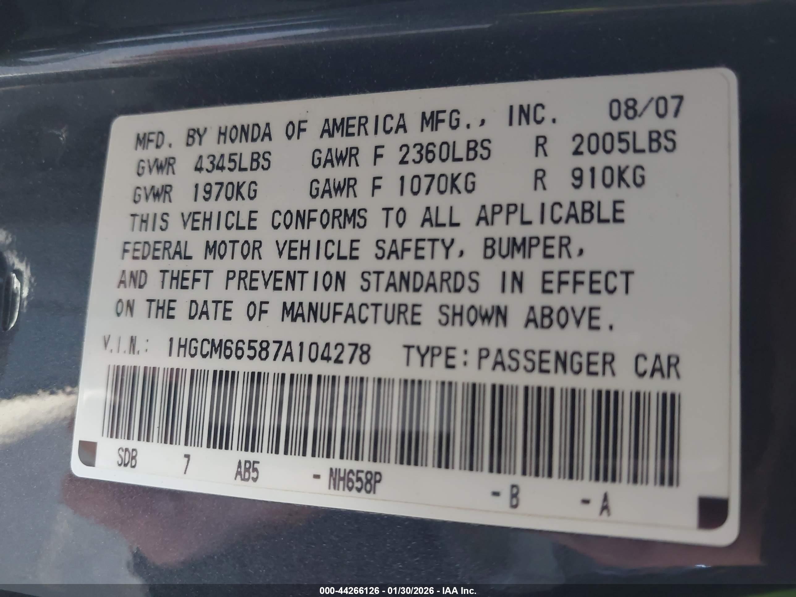 HONDA ACCORD image 9
