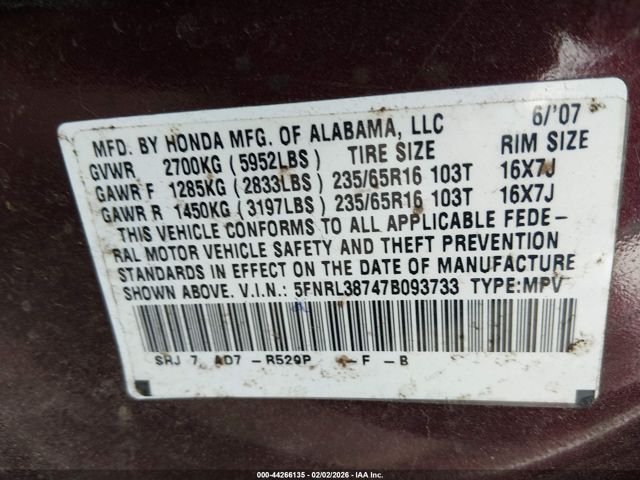 HONDA ODYSSEY image 9