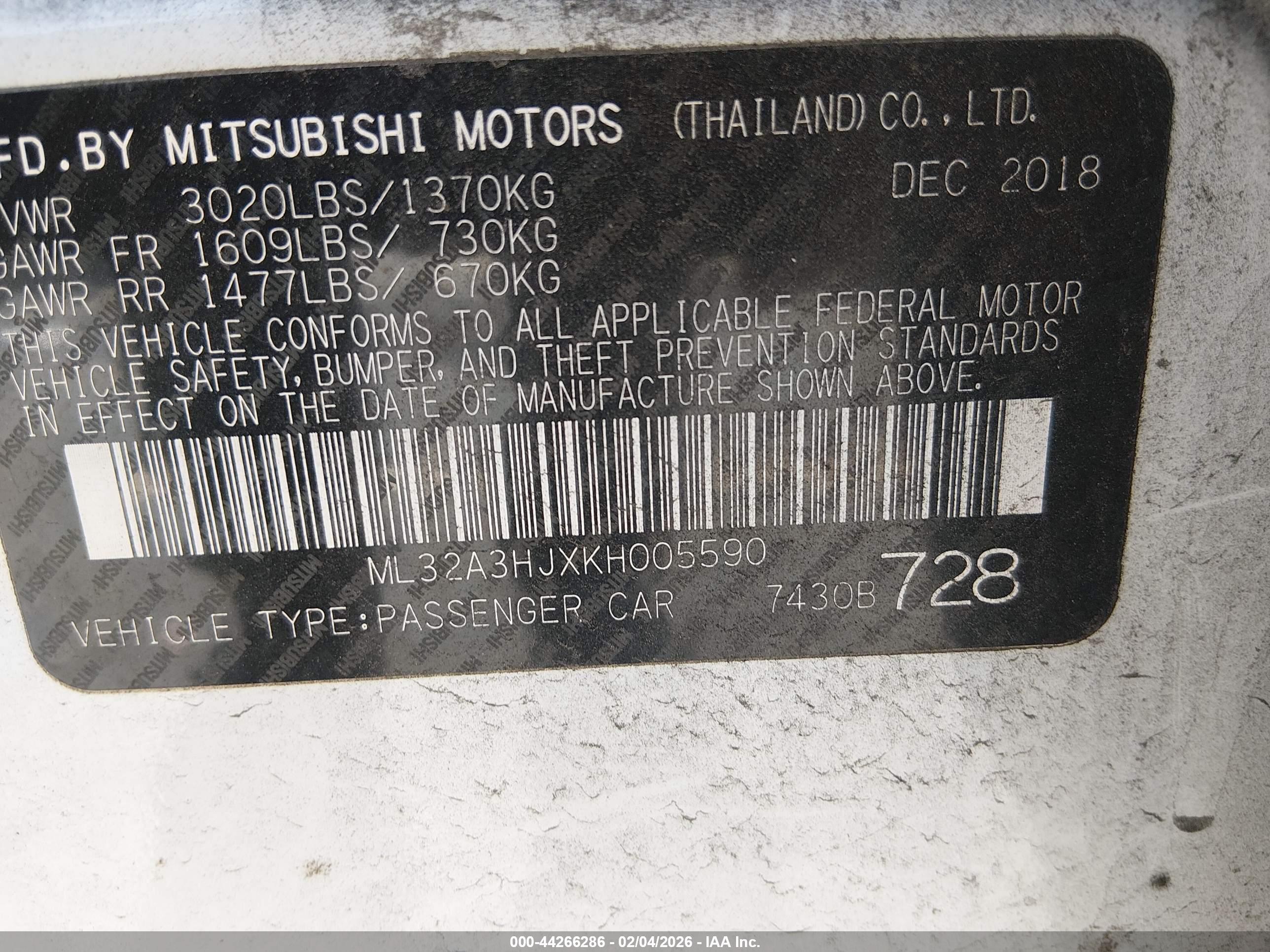 MITSUBISHI MIRAGE image 9