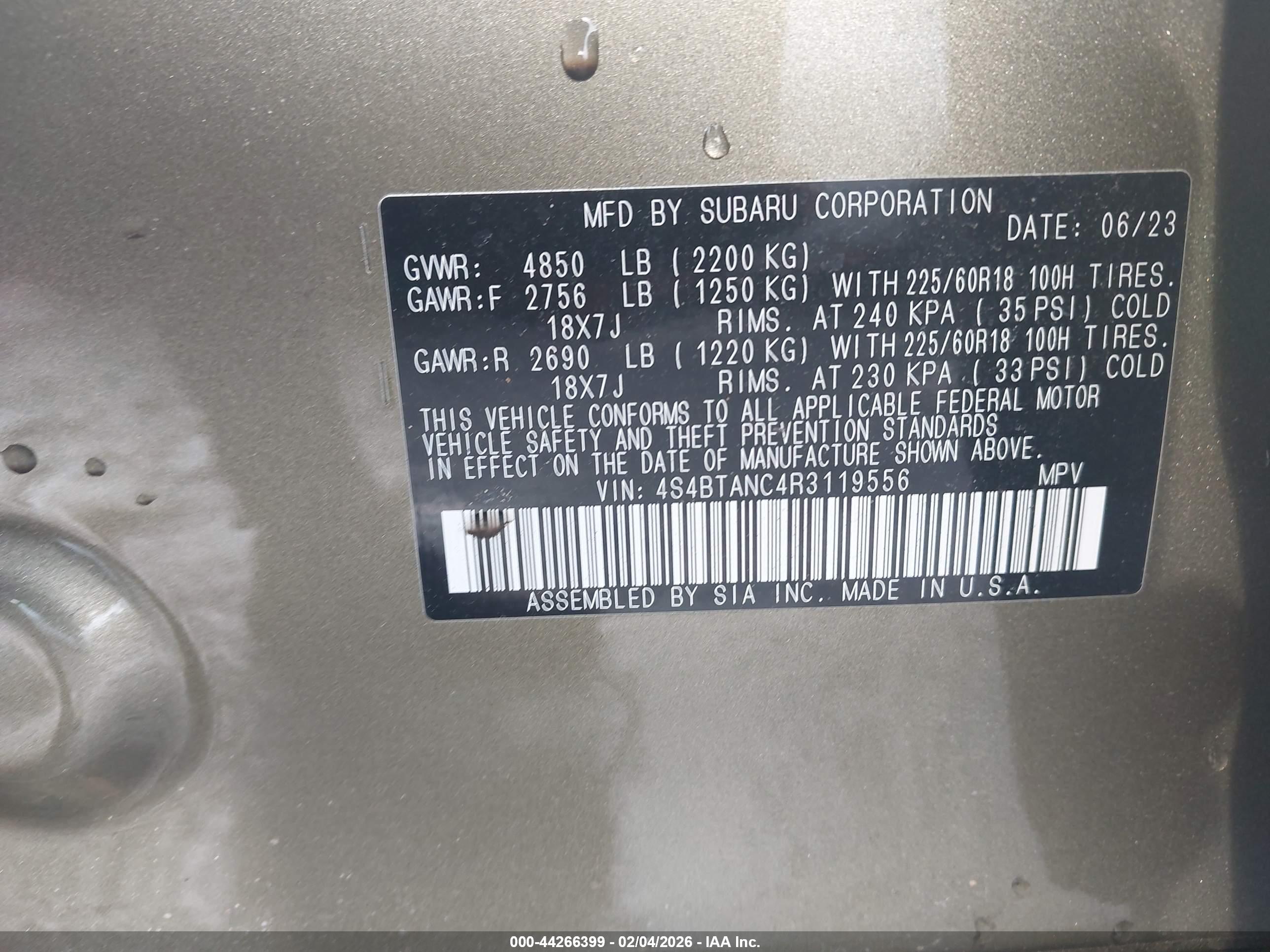SUBARU OUTBACK image 9