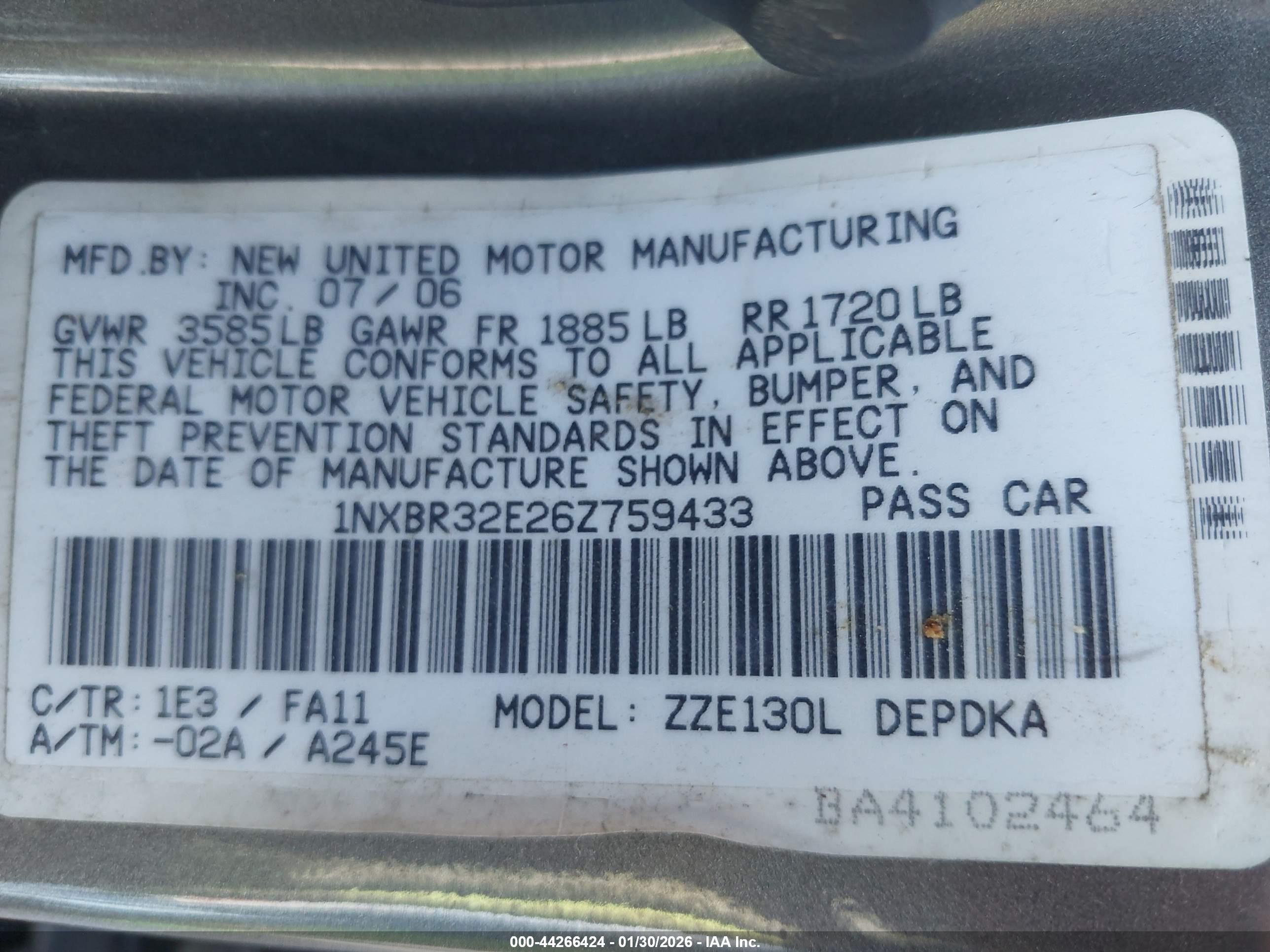 TOYOTA COROLLA image 9