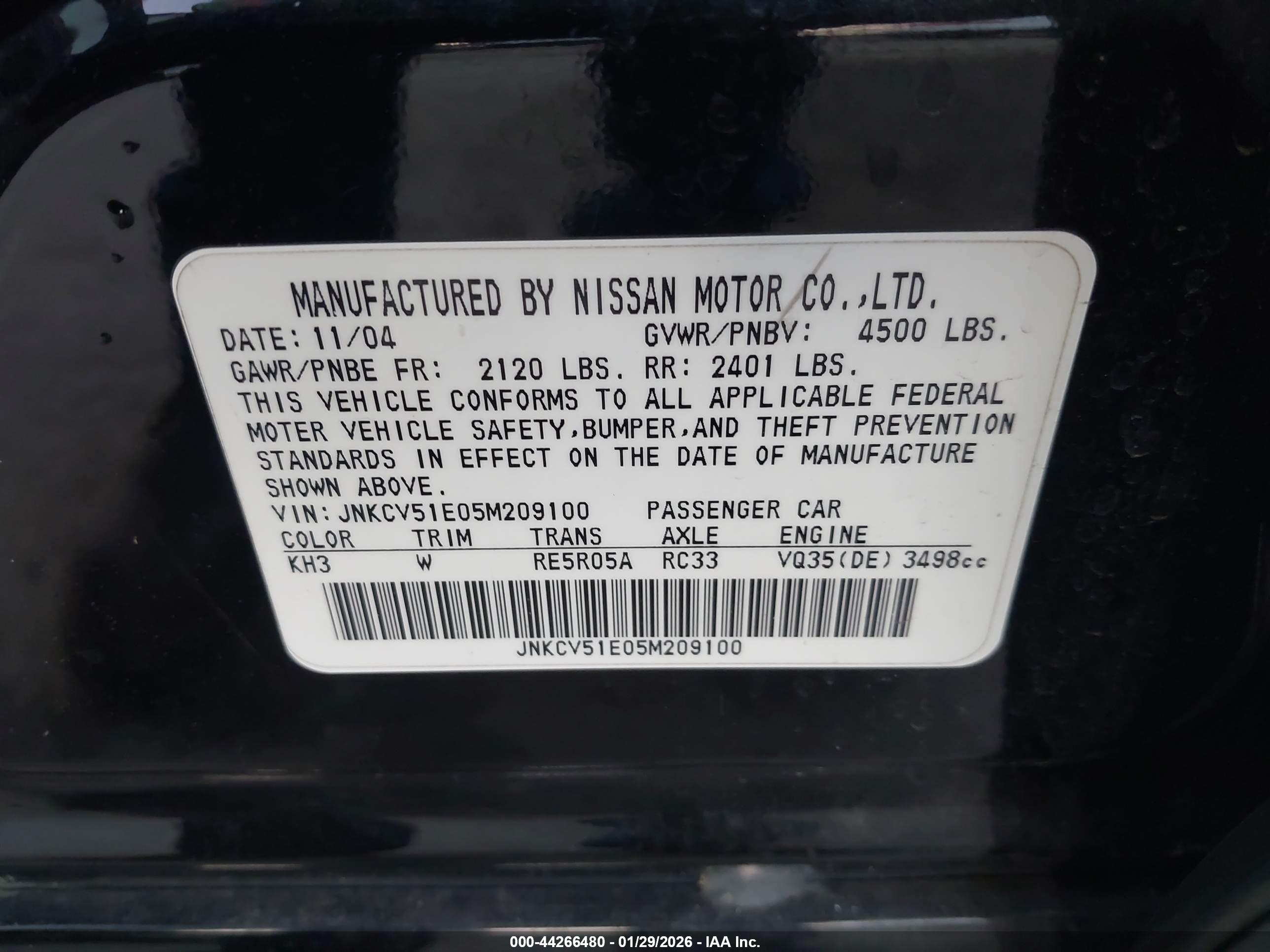 INFINITI G35 image 9