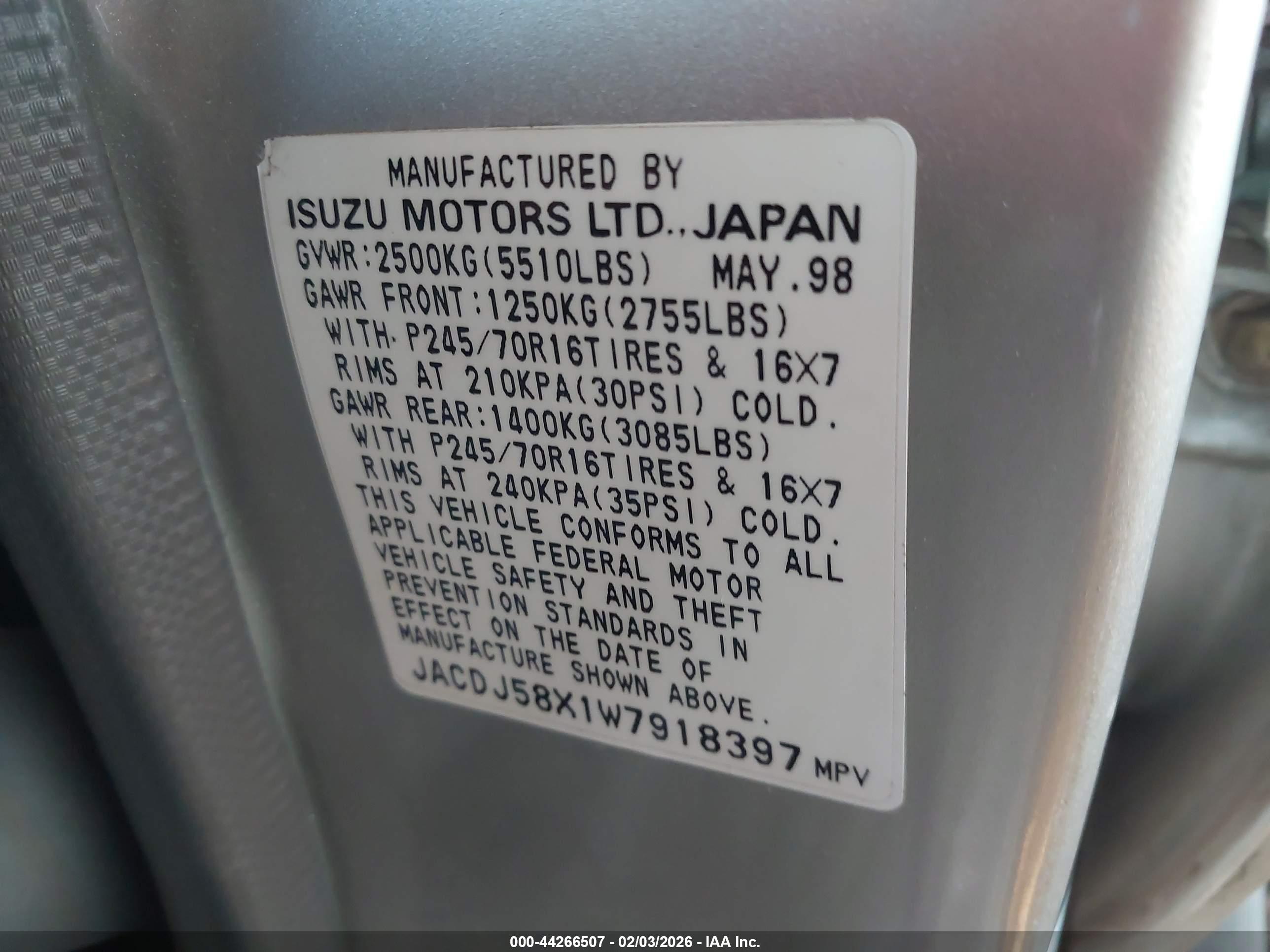 ISUZU TROOPER image 9