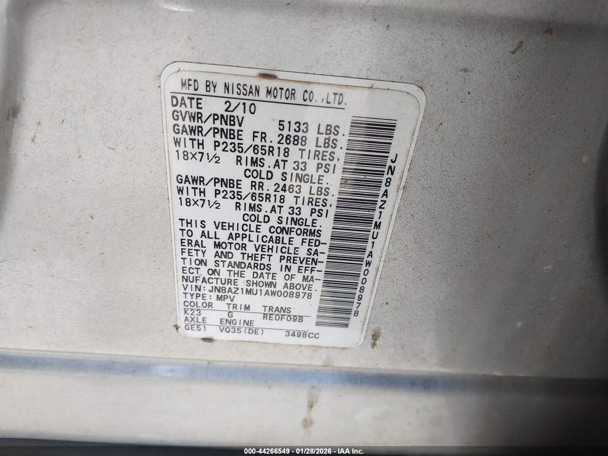 NISSAN MURANO image 9