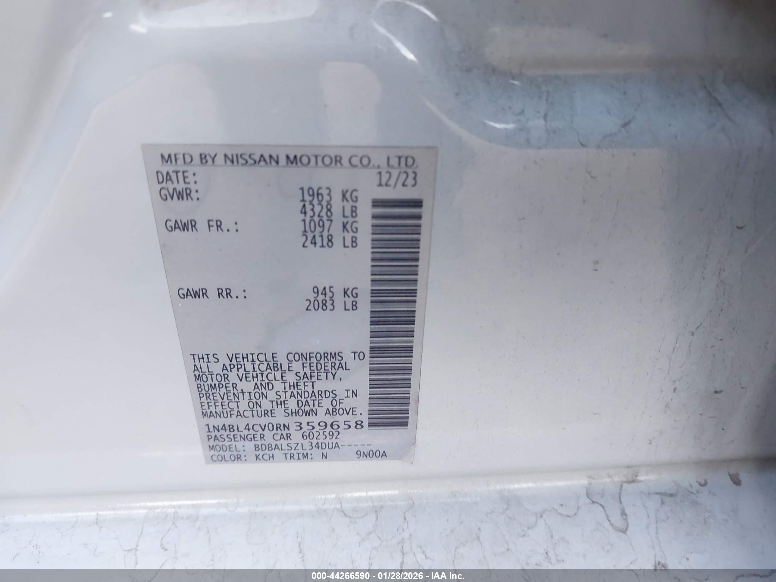 NISSAN ALTIMA image 9