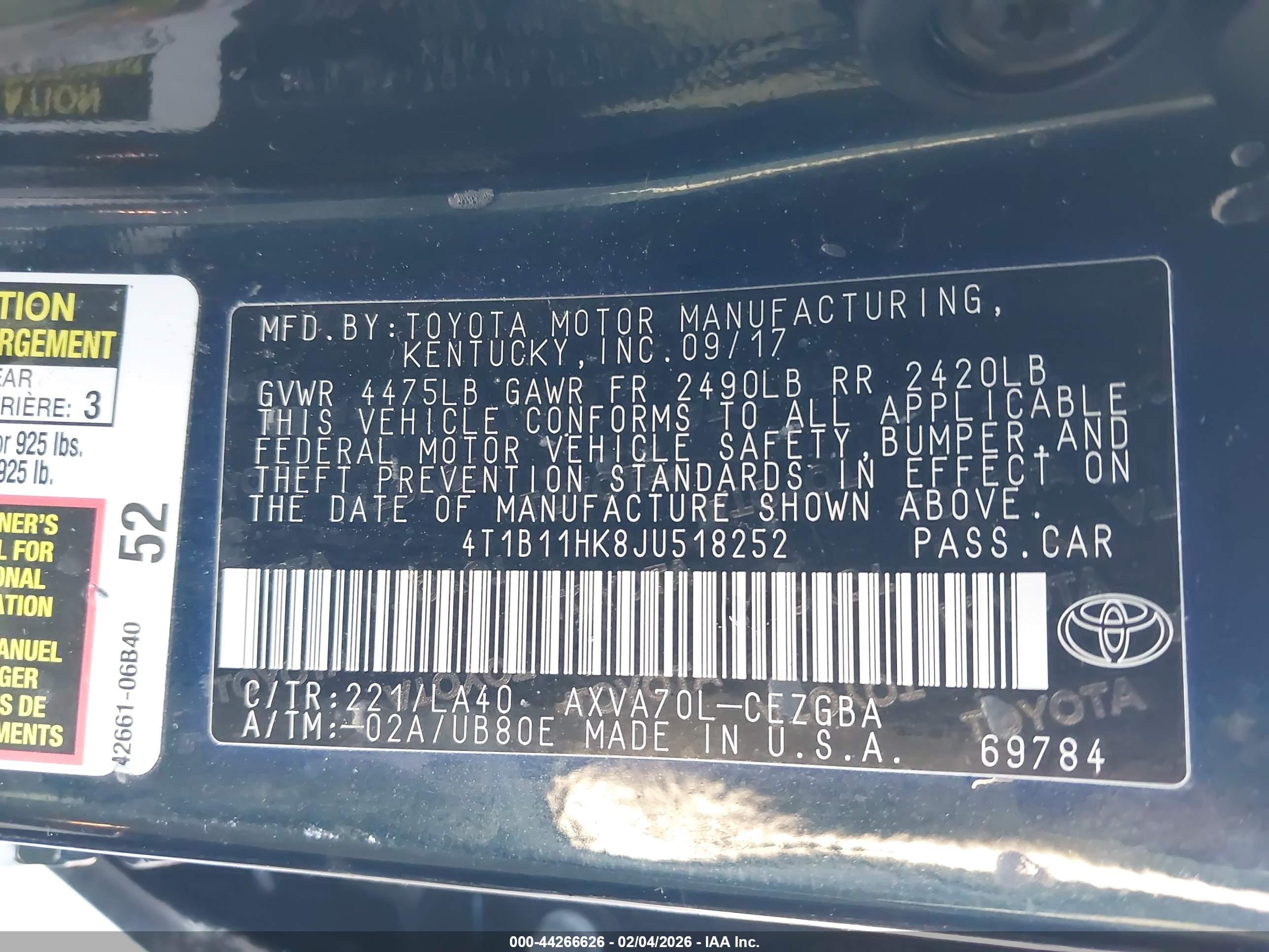 TOYOTA CAMRY image 9