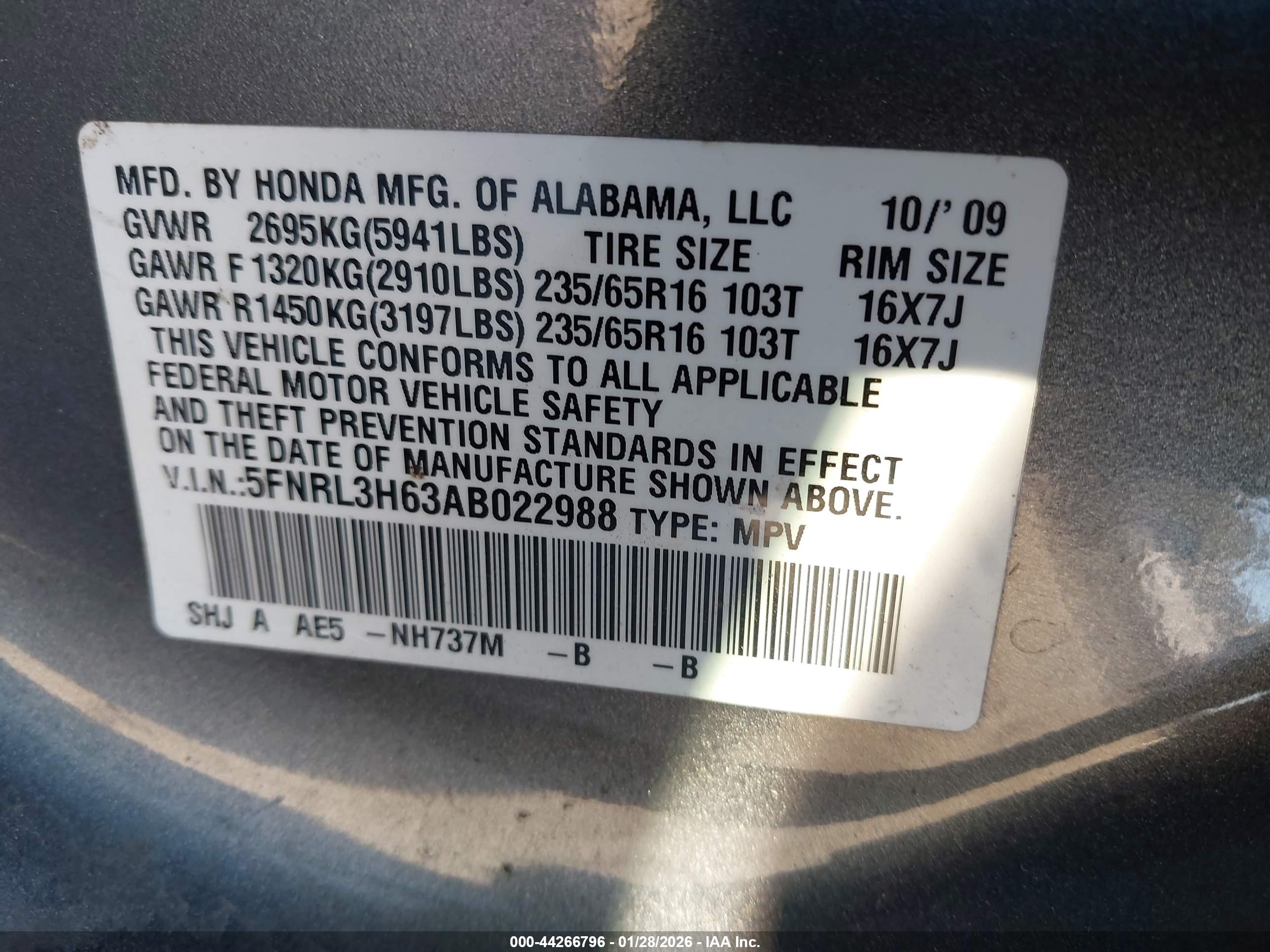 HONDA ODYSSEY image 9