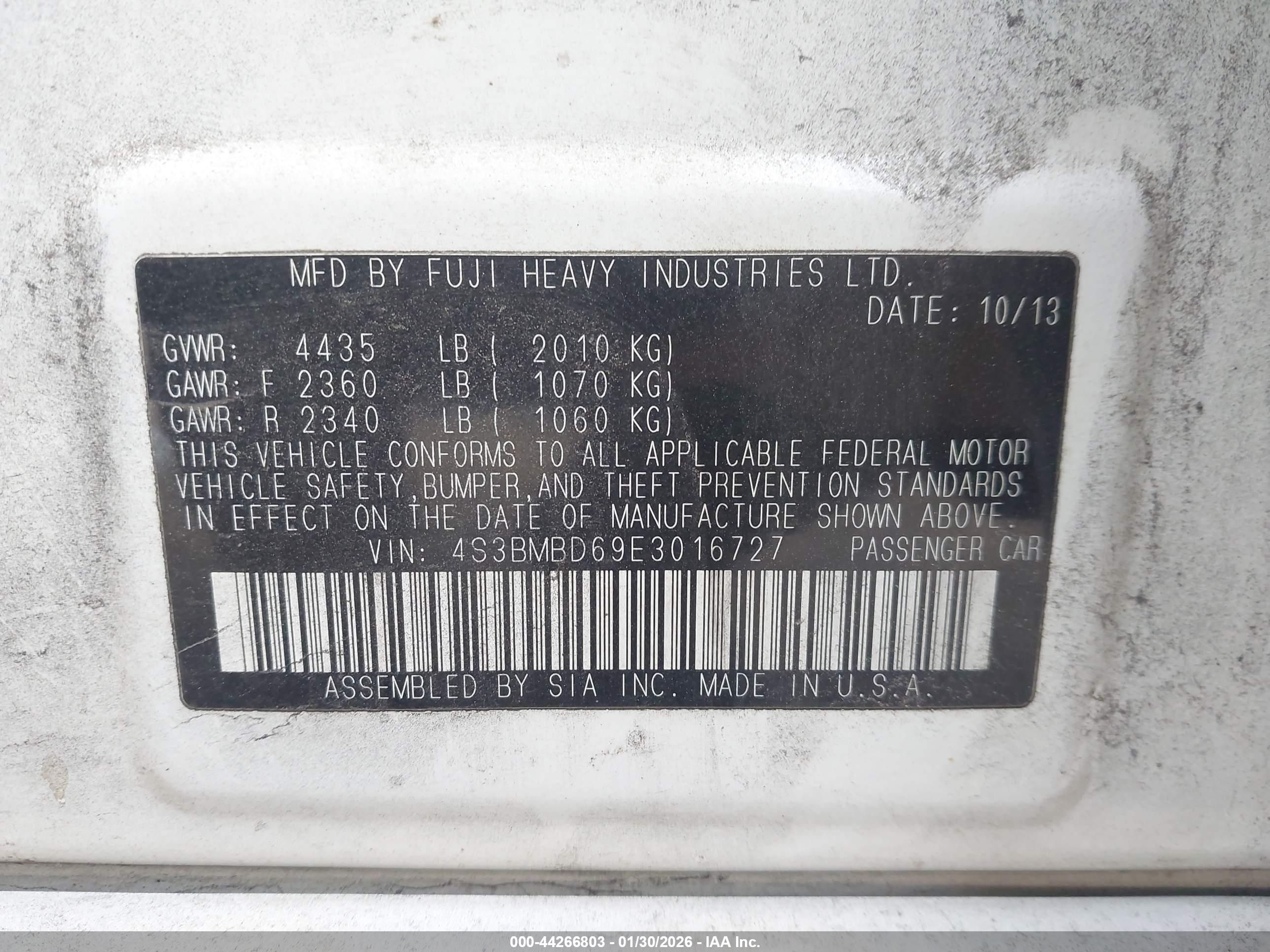 SUBARU LEGACY image 9