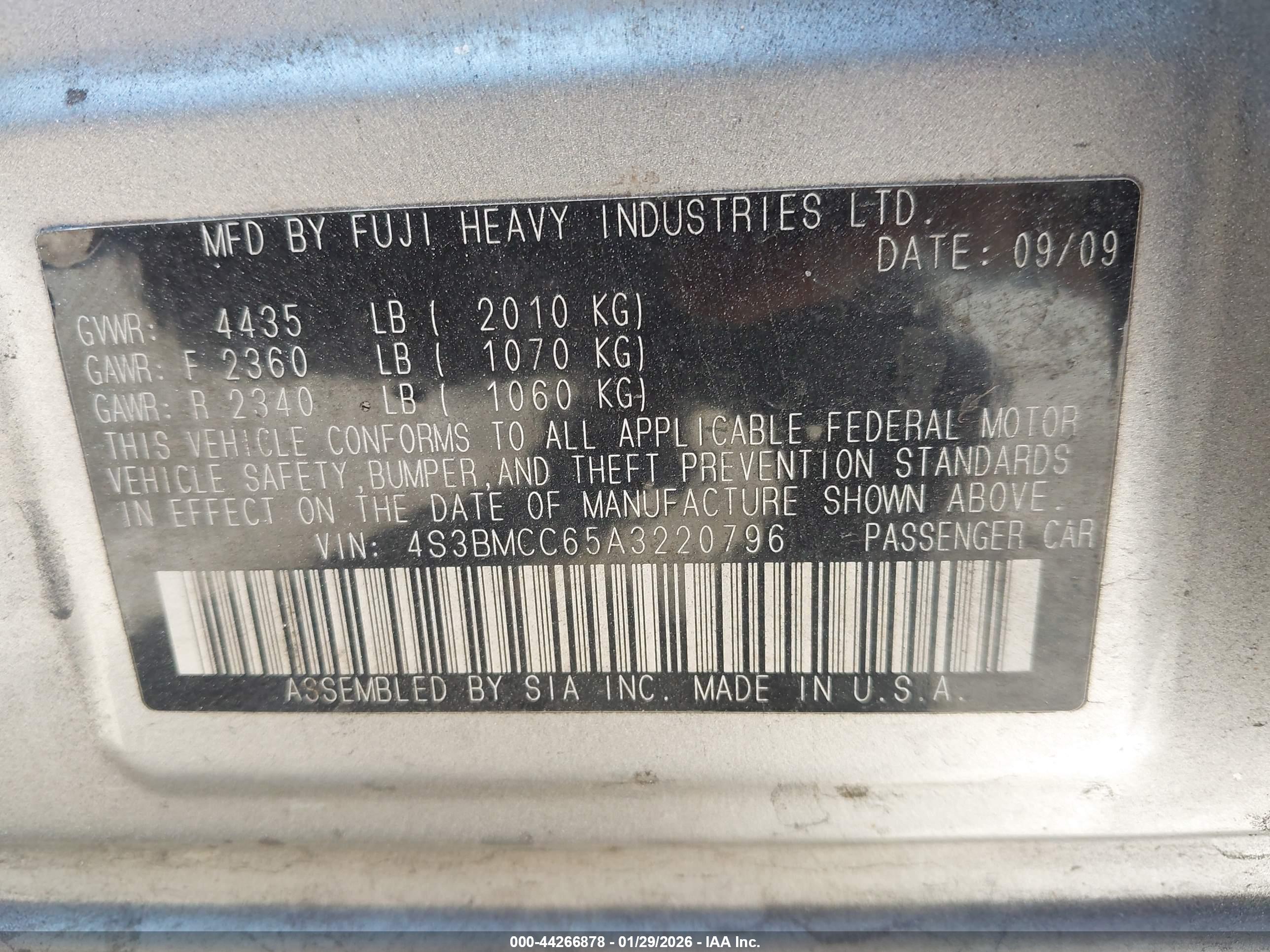 SUBARU LEGACY image 9