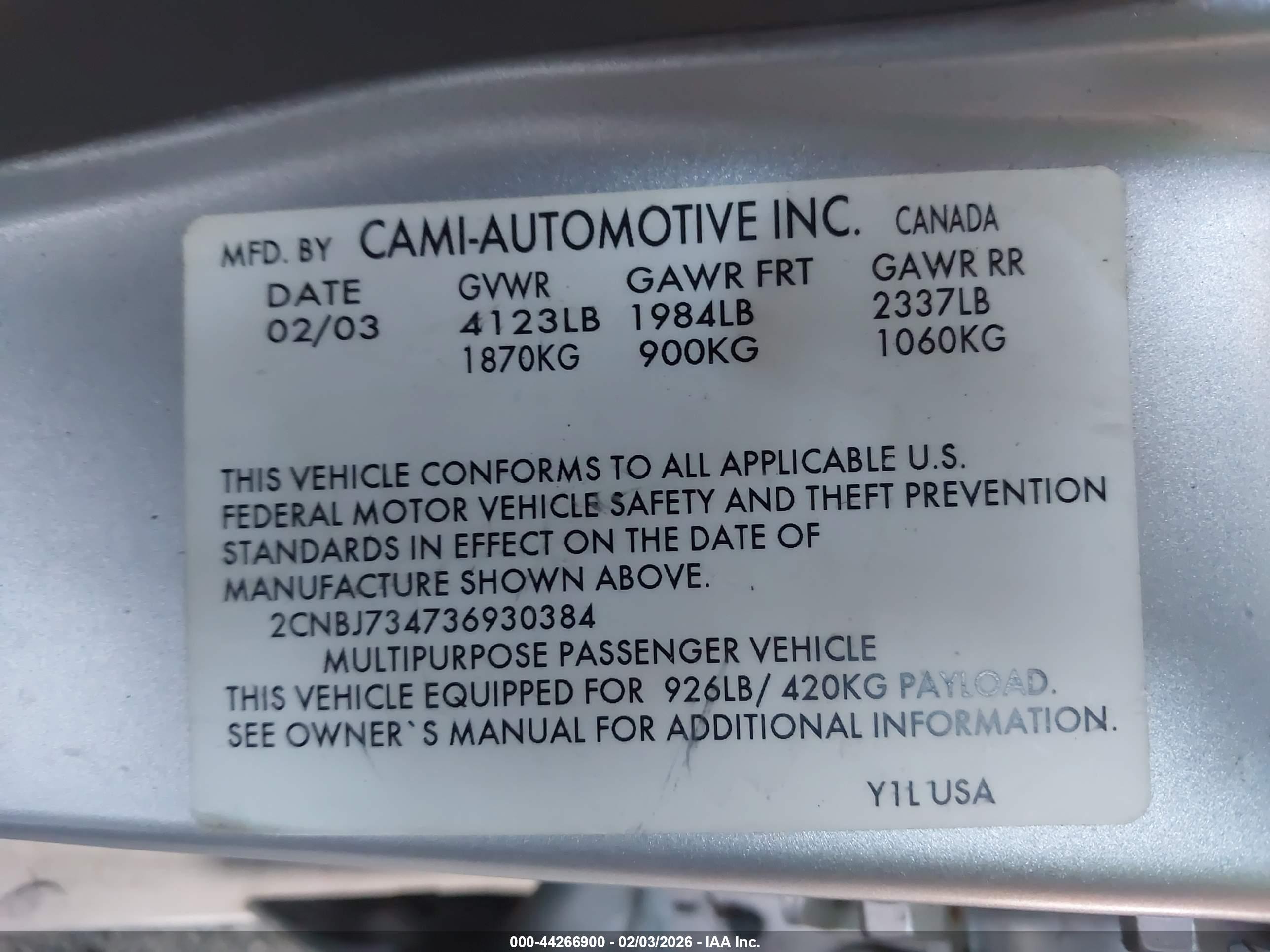 CHEVROLET TRACKER image 9