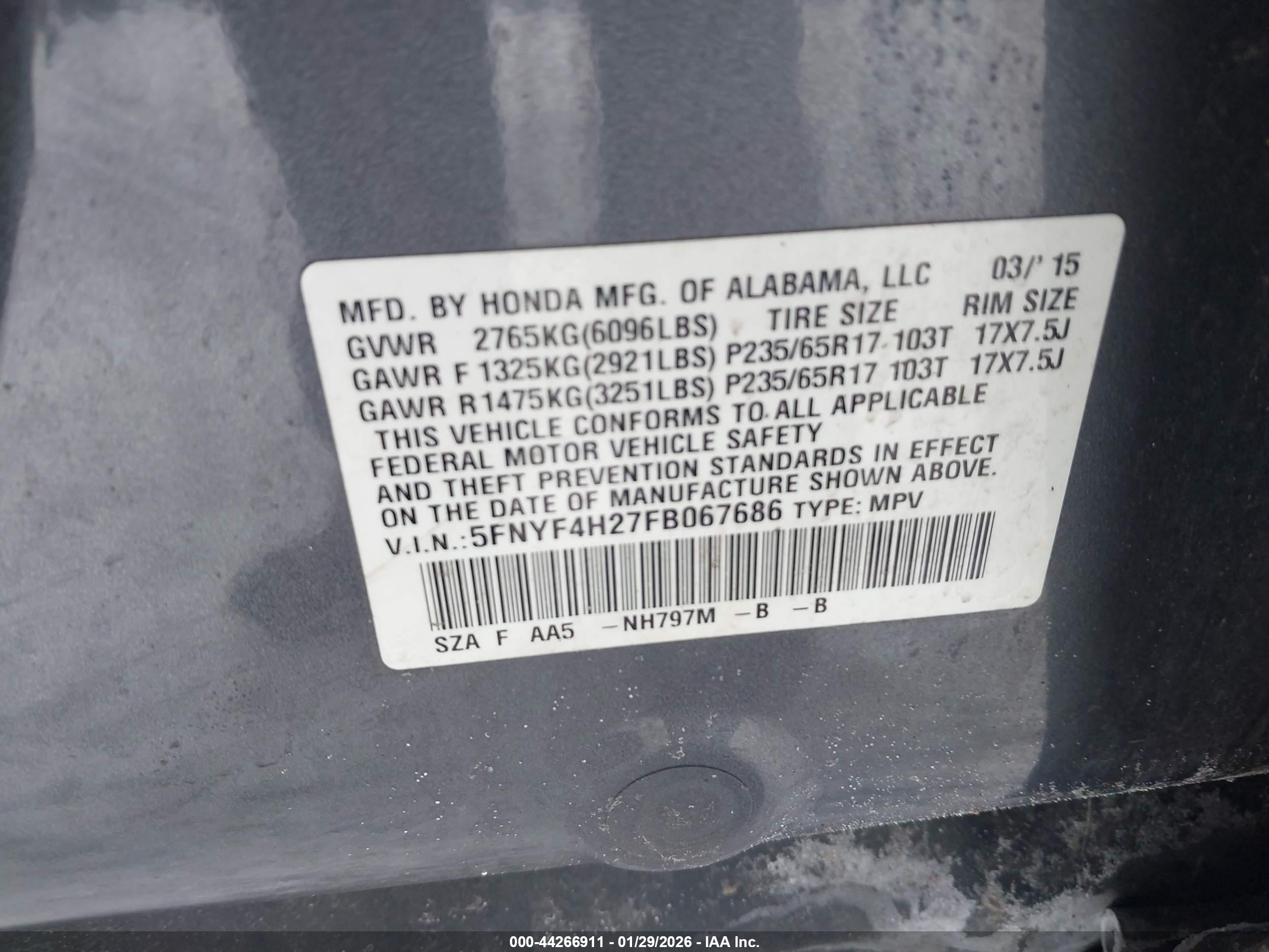 HONDA PILOT image 9