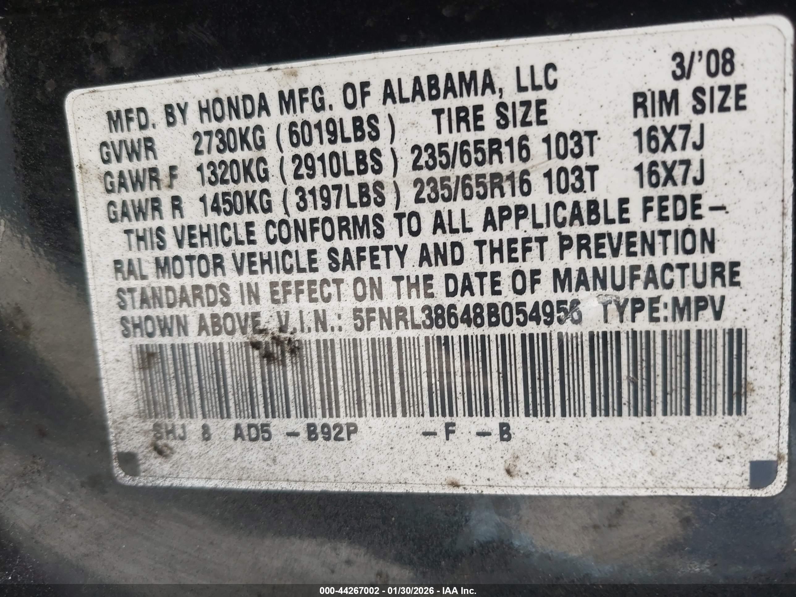 HONDA ODYSSEY image 9
