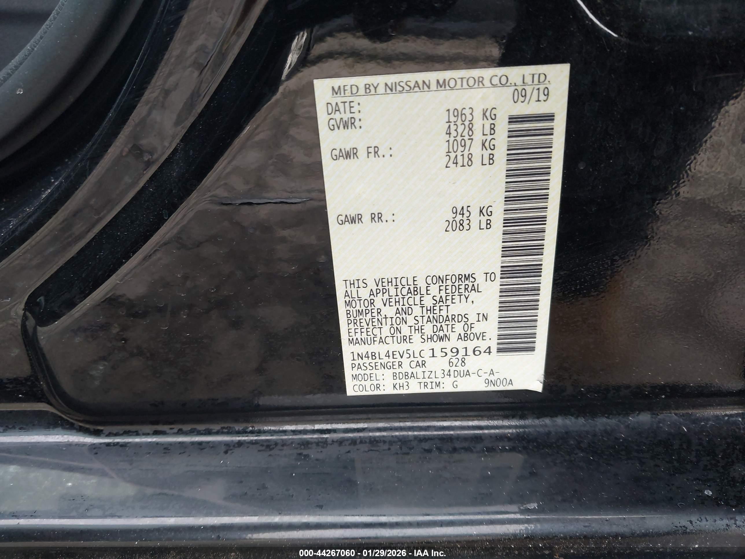 NISSAN ALTIMA image 9