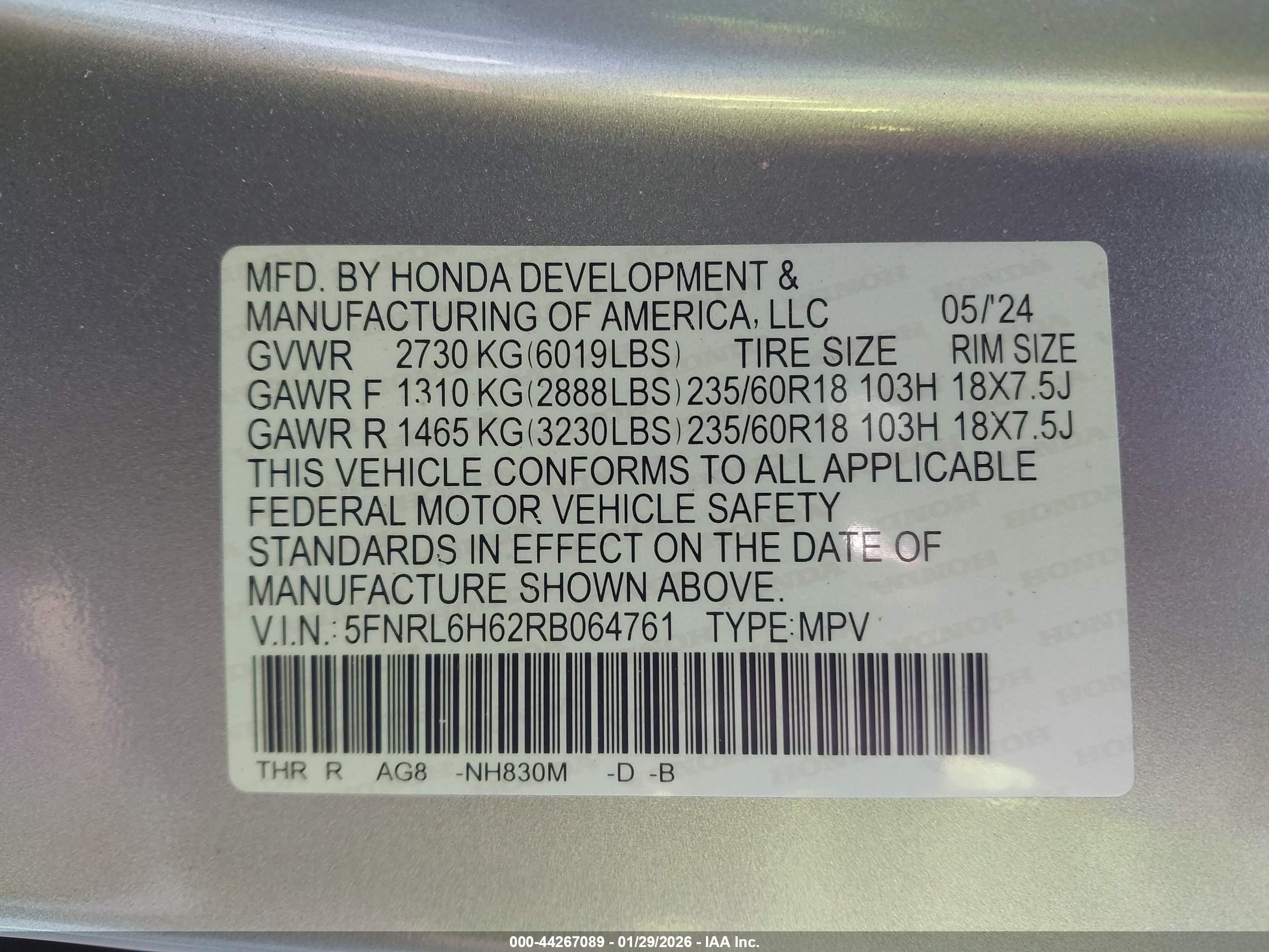 HONDA ODYSSEY image 9
