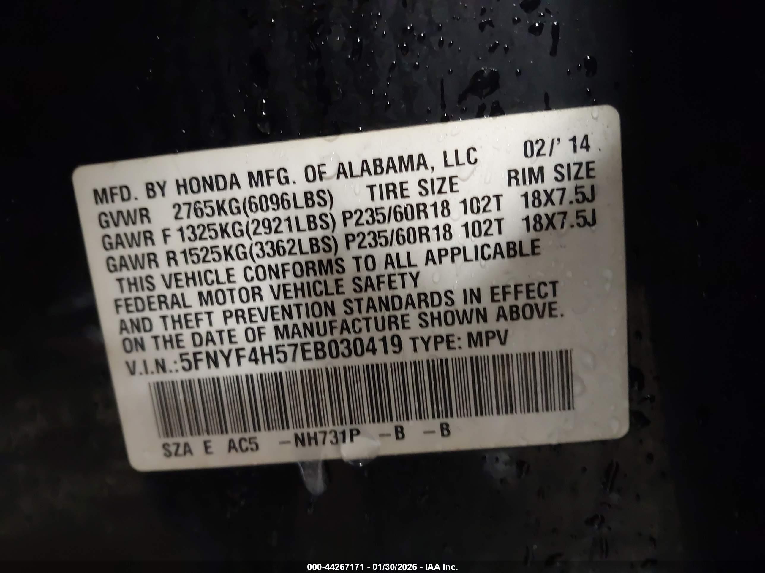 HONDA PILOT image 9