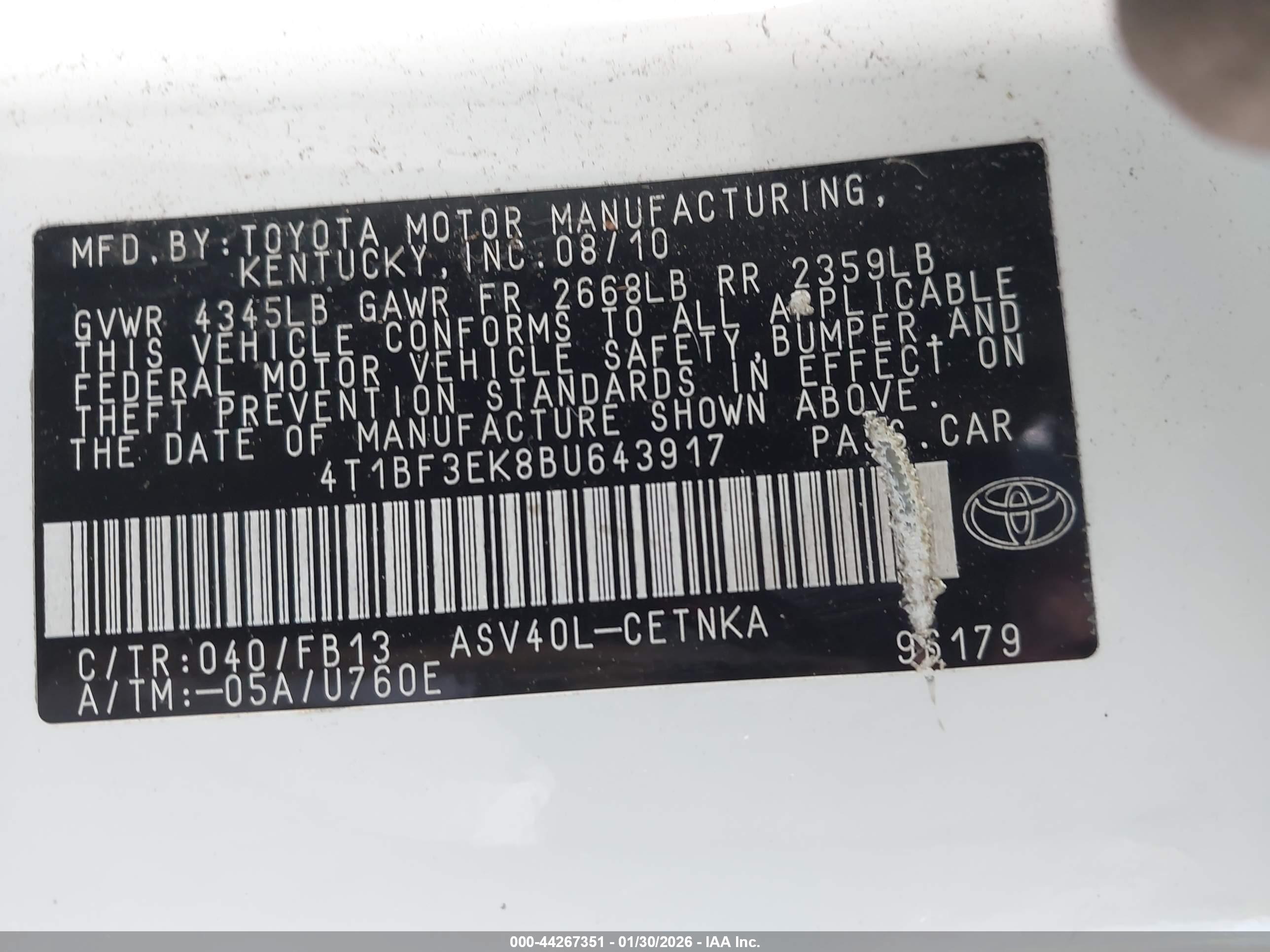 TOYOTA CAMRY image 9