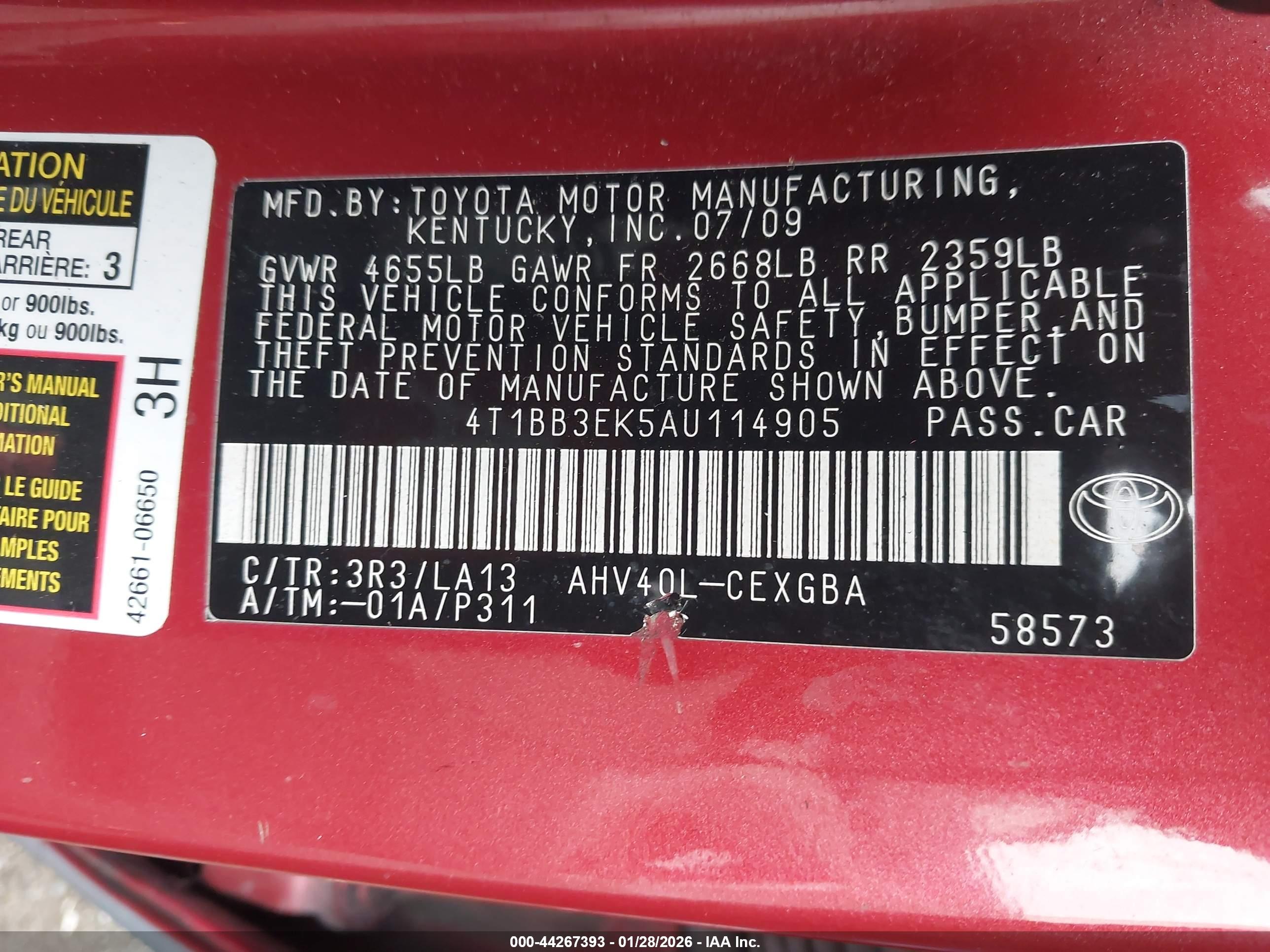 TOYOTA CAMRY image 9