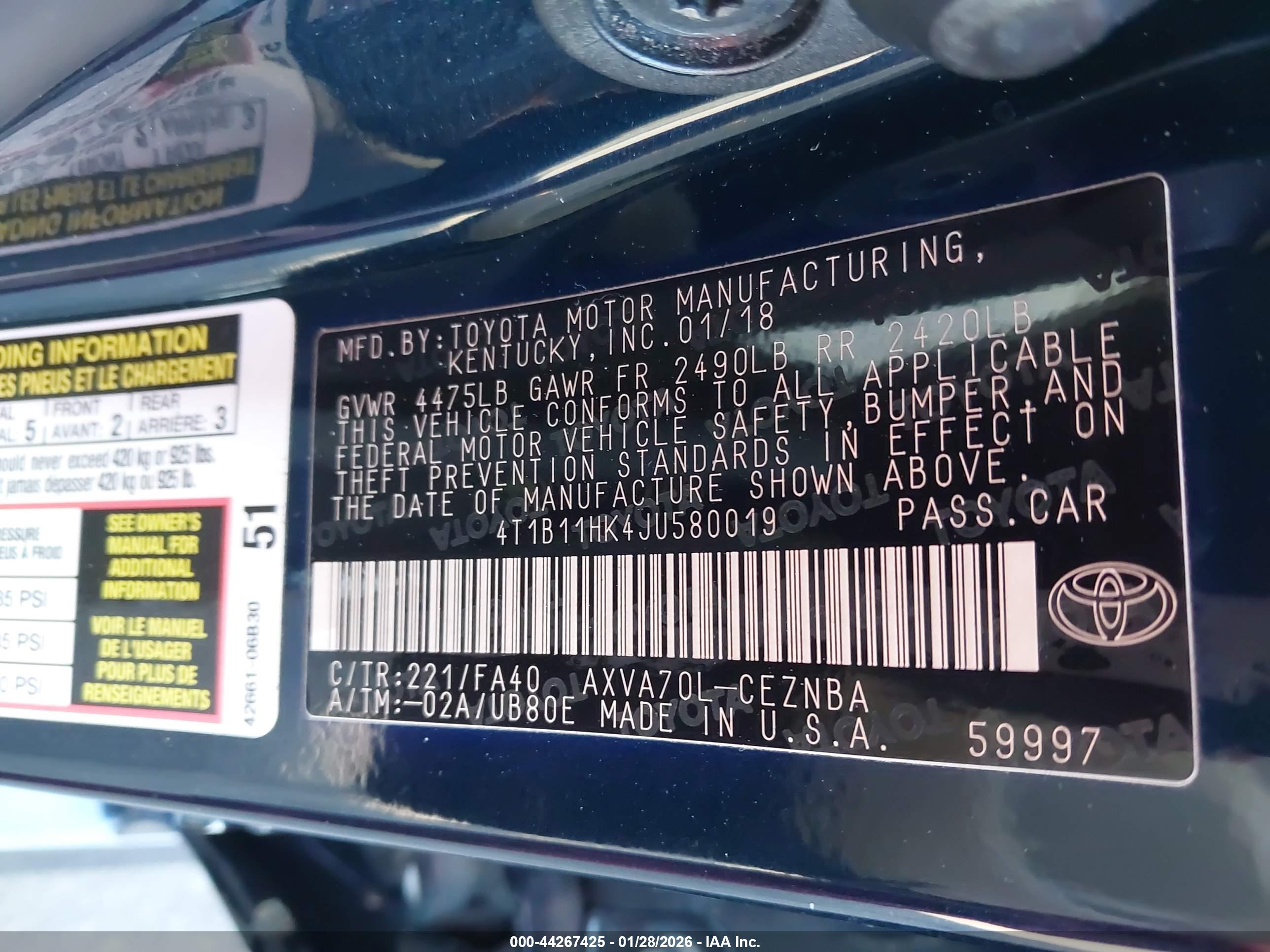 TOYOTA CAMRY image 9