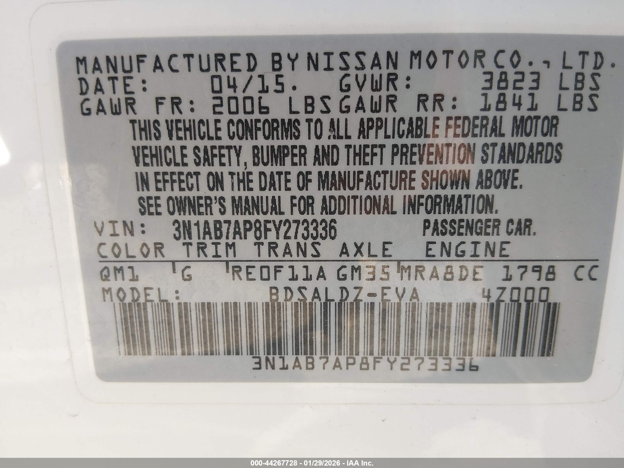 NISSAN SENTRA image 9